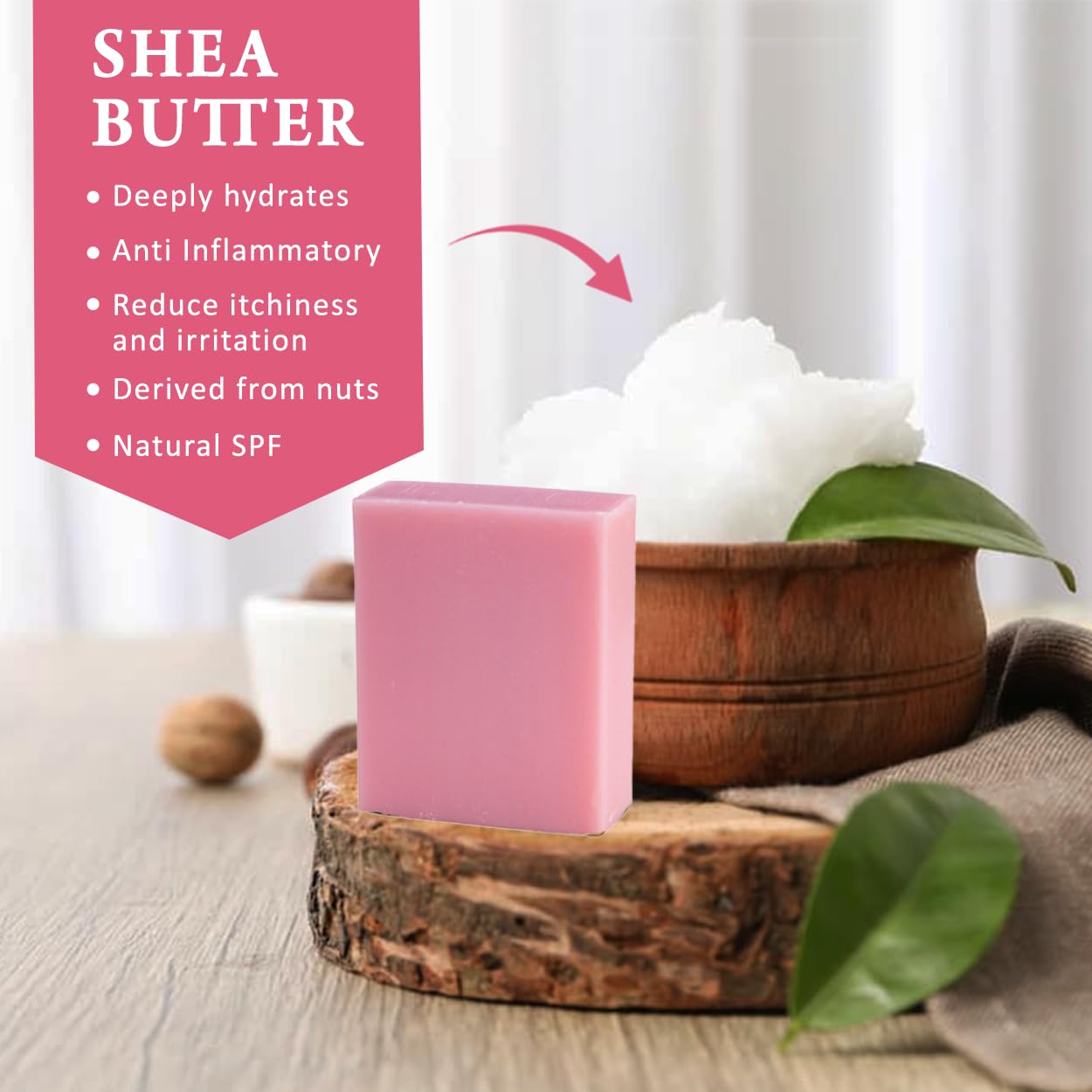 Rose Scented Natural Soap Bars (12 Pack) - Moisturizing Shea Butter Soap for Bath & Body Care