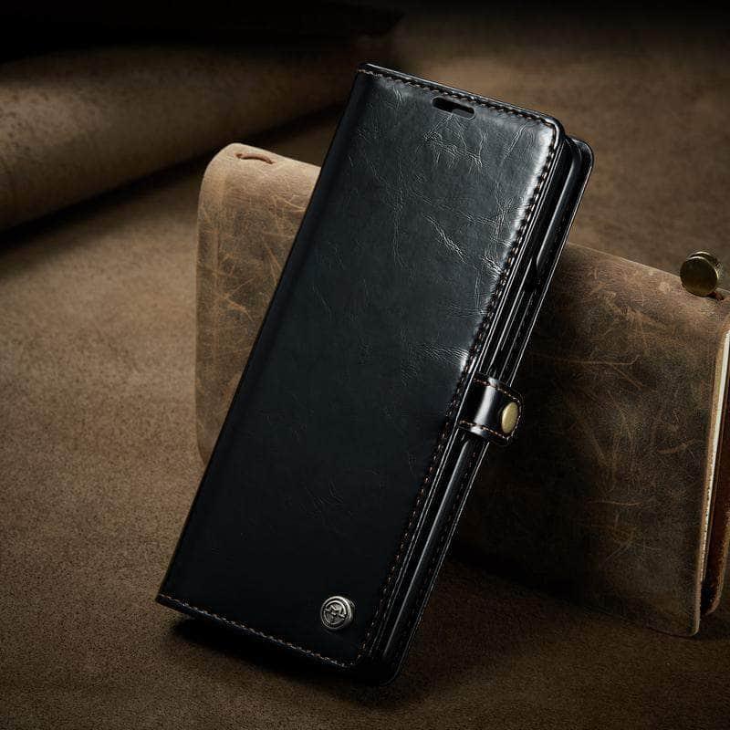 Samsung Galaxy S23 Leather Flip Wallet Case with Card Holder & Stand - Slim Protective Cover for Daily Use & Travel