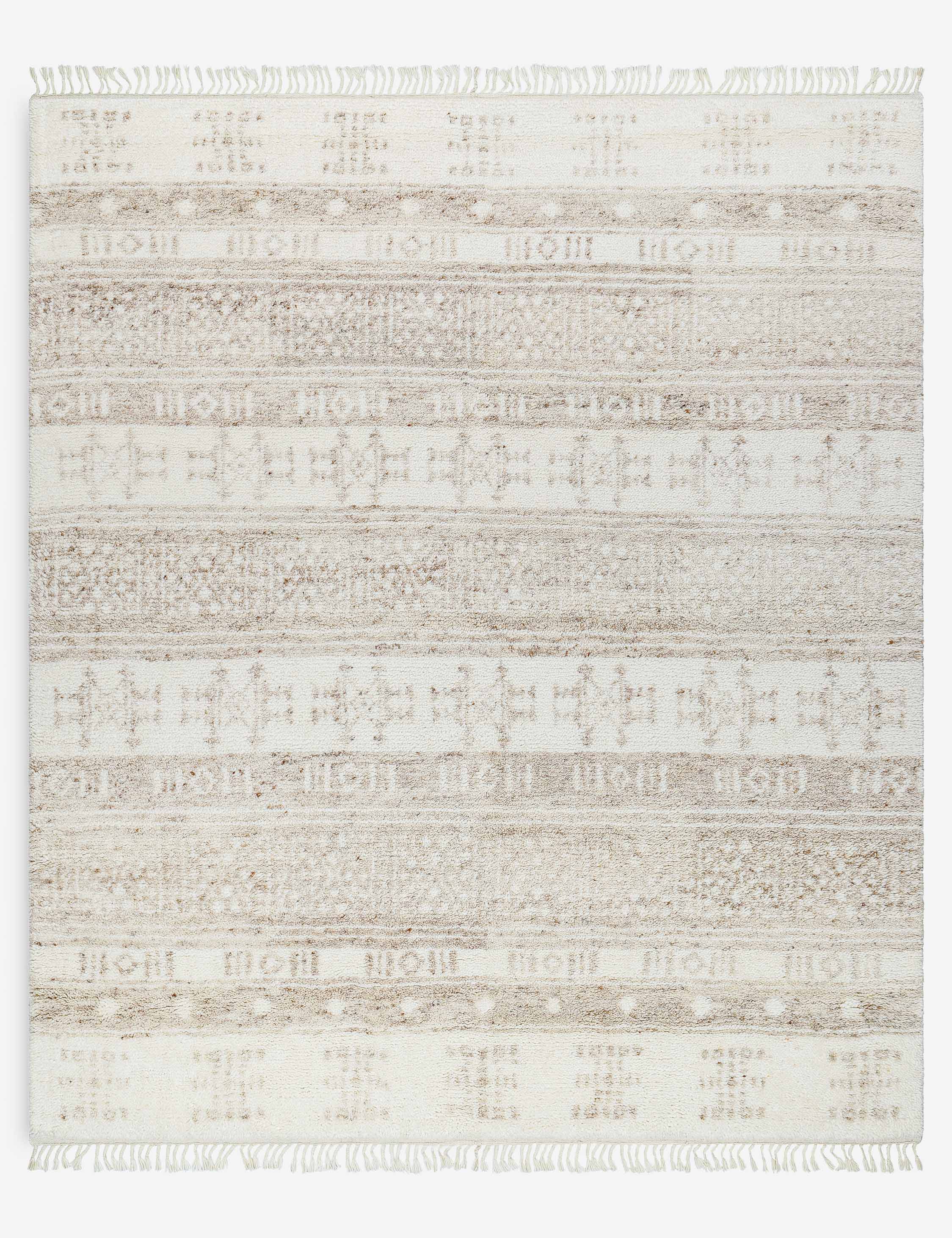 Romola Hand-Knotted Wool Moroccan Style Rug - Boho Chic Living Room & Bedroom Decor - Soft & Durable Area Rug for Home & Office