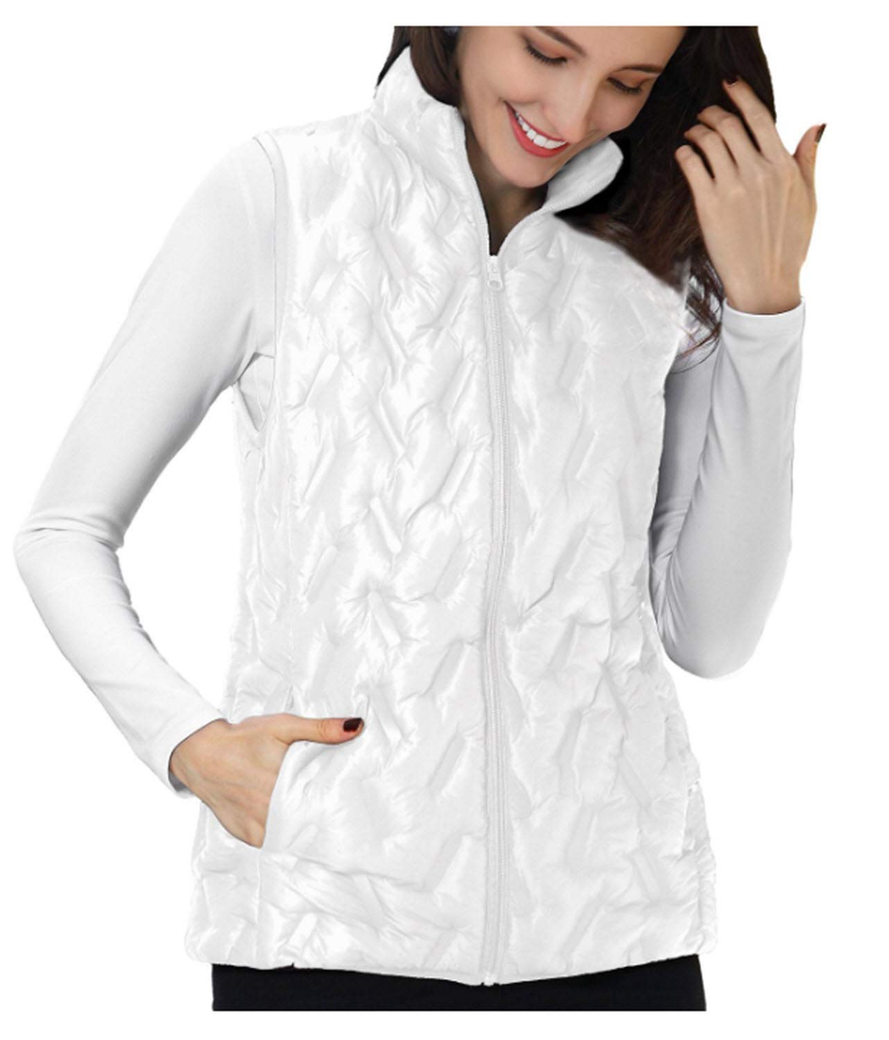 Tangerine Women's Lightweight White Vest - Breathable Comfort for Outdoor Activities & Layering (XXL, New)