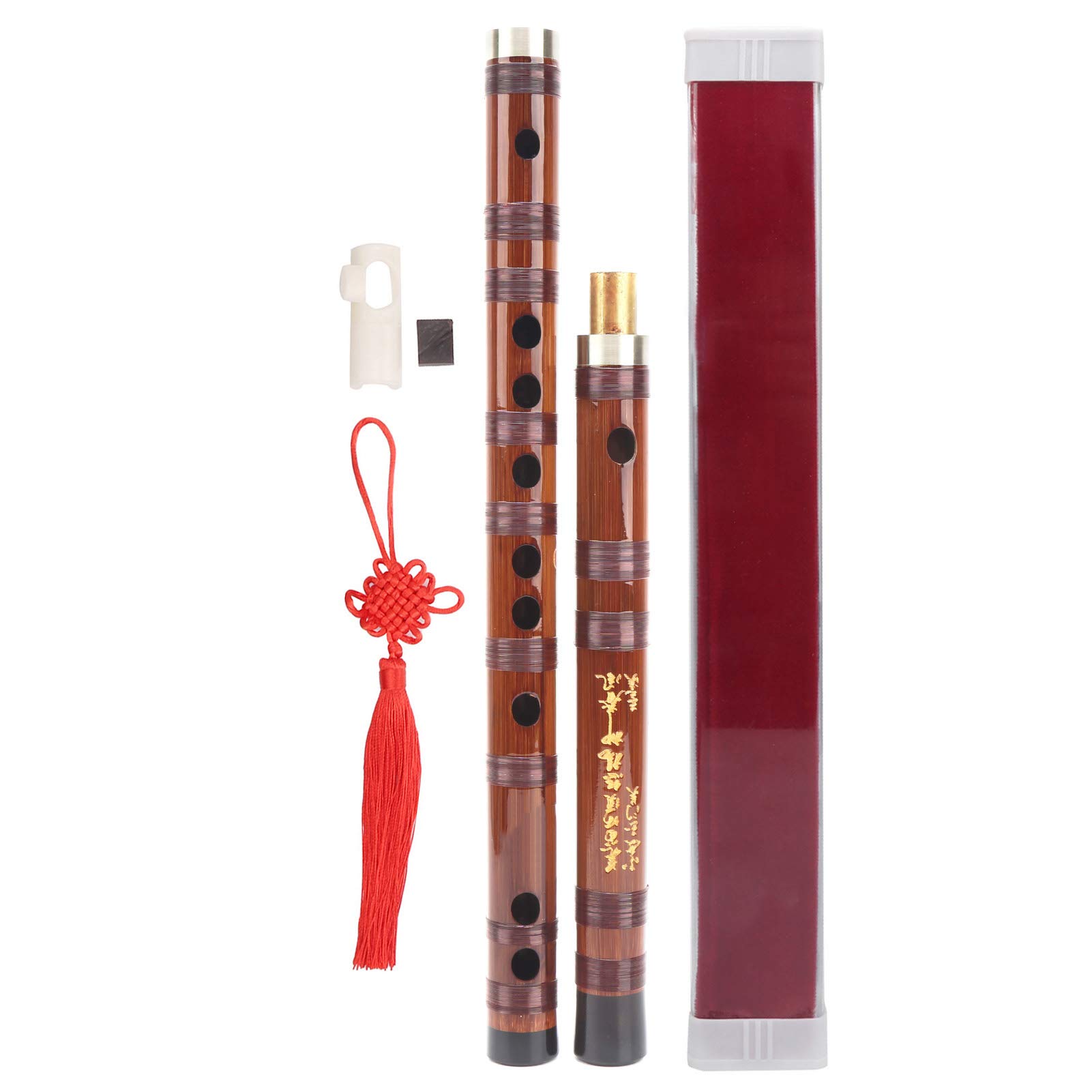 Bamboo Flute & Wooden Dry Bitter Flute Set - Traditional Orchestra Instruments with Storage Box ZD-02 | Adult Wooden Flutes for Beginners & Professionals | Perfect for Meditation, Music Practice & Cultural Performances