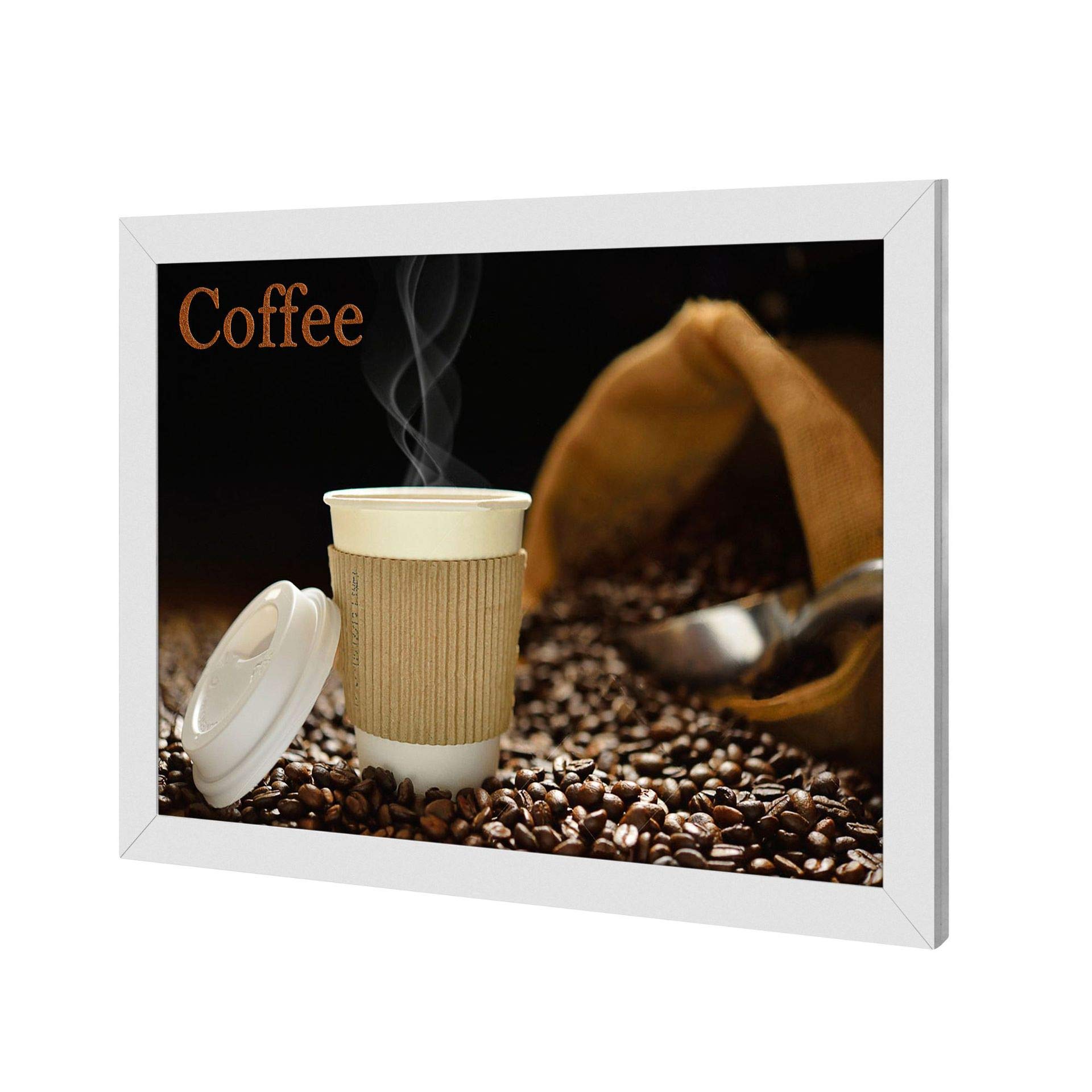 HKSIGN 18x24 Wall Mounted Backlit Photo Frame - LED Light Box Sign for Restaurant Menu Boards, Cafe Displays & Retail Advertising