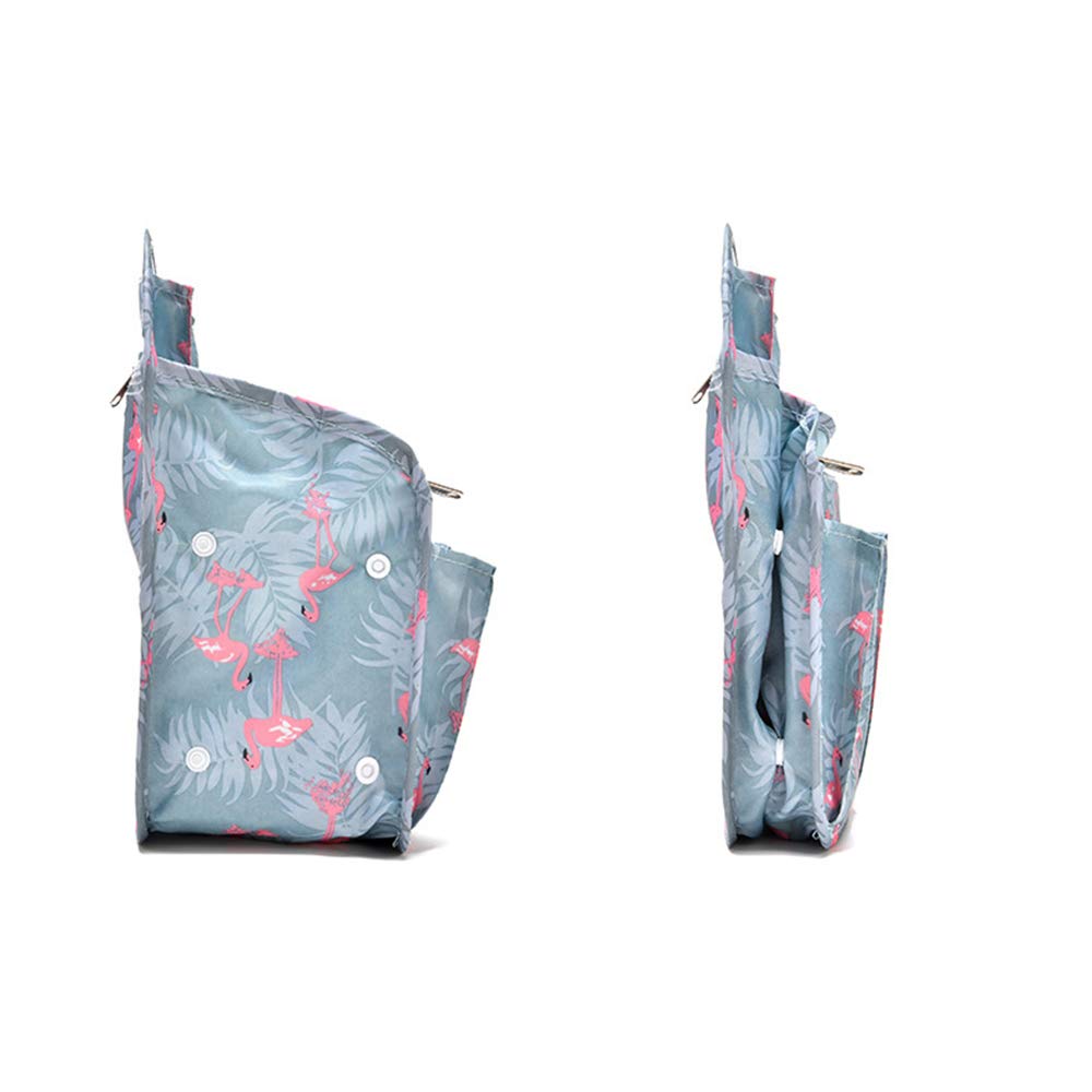 Waterproof Nylon Backpack Organizer Insert - Detachable Diaper Bag & Purse Organizer for Men & Women - Flamingo Print Design - Perfect for Travel, Work & Parenting Essentials