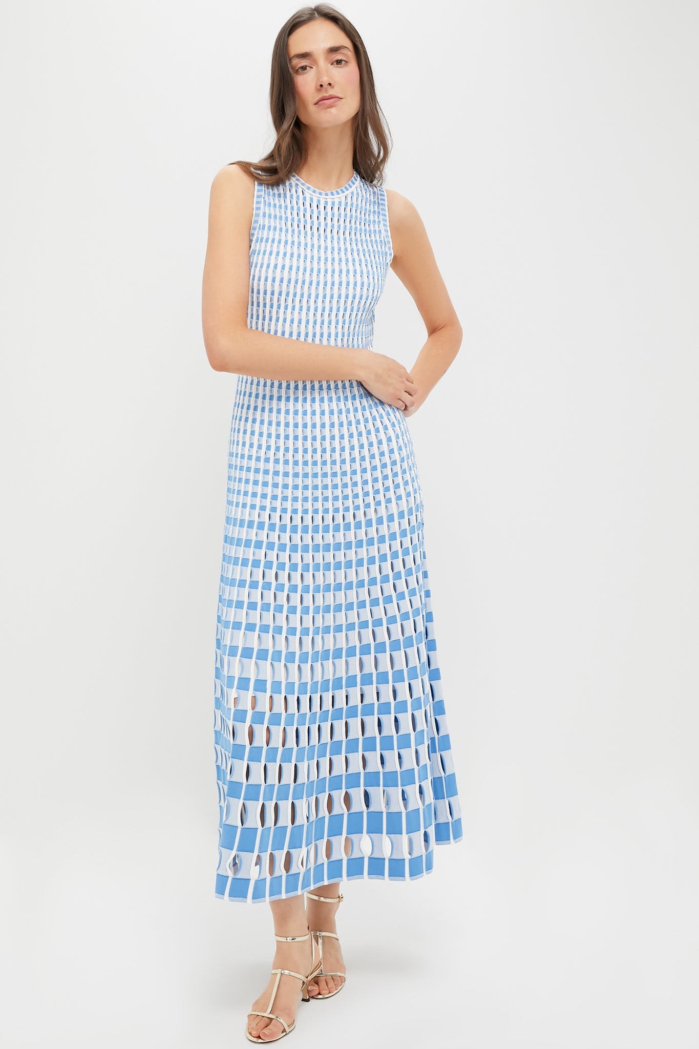 Blue Hydrangea Print Zelma Maxi Dress for Women - Flowy Summer Beach Dress, Wedding Guest Outfit & Vacation Wear