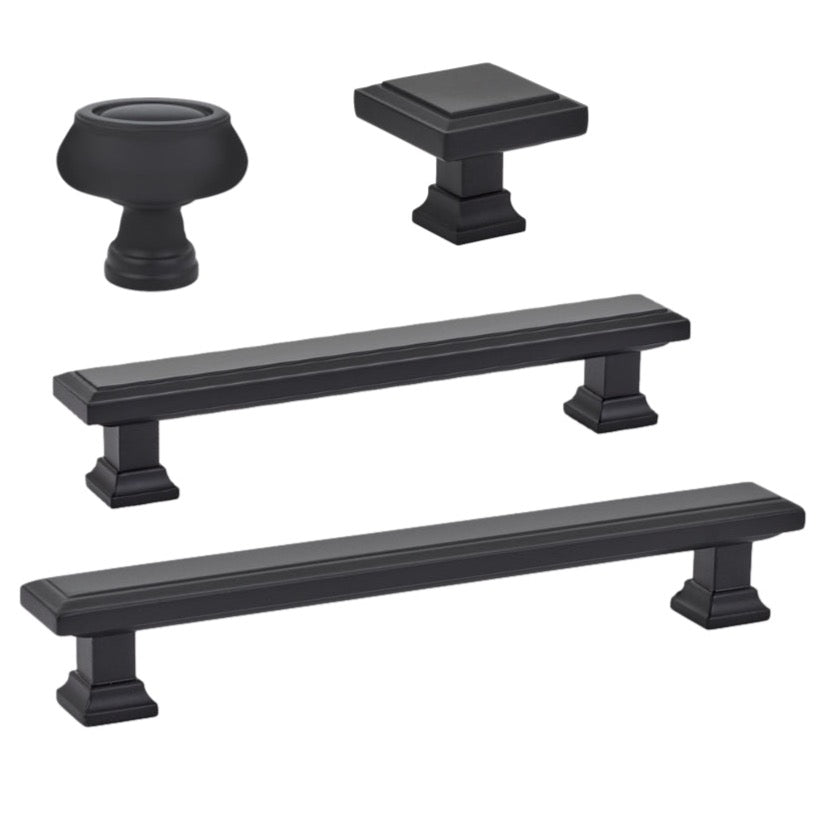 Matte Black Cabinet Knobs and Drawer Pulls - Modern Glow in Dark Hardware for Kitchen & Bathroom - Durable Matte Finish for Cabinets, Dressers, and Furniture