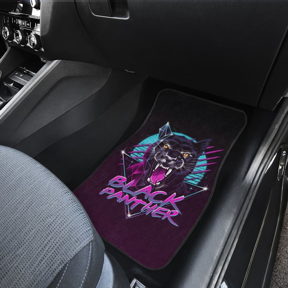 Premium Black Panther Purple Car Floor Mats - Durable Poly Material, Universal Fit for Cars, SUVs, Trucks - Protect Your Vehicle Interior from Dirt & Spills | Perfect for Daily Commute, Road Trips & Off-Road Adventures