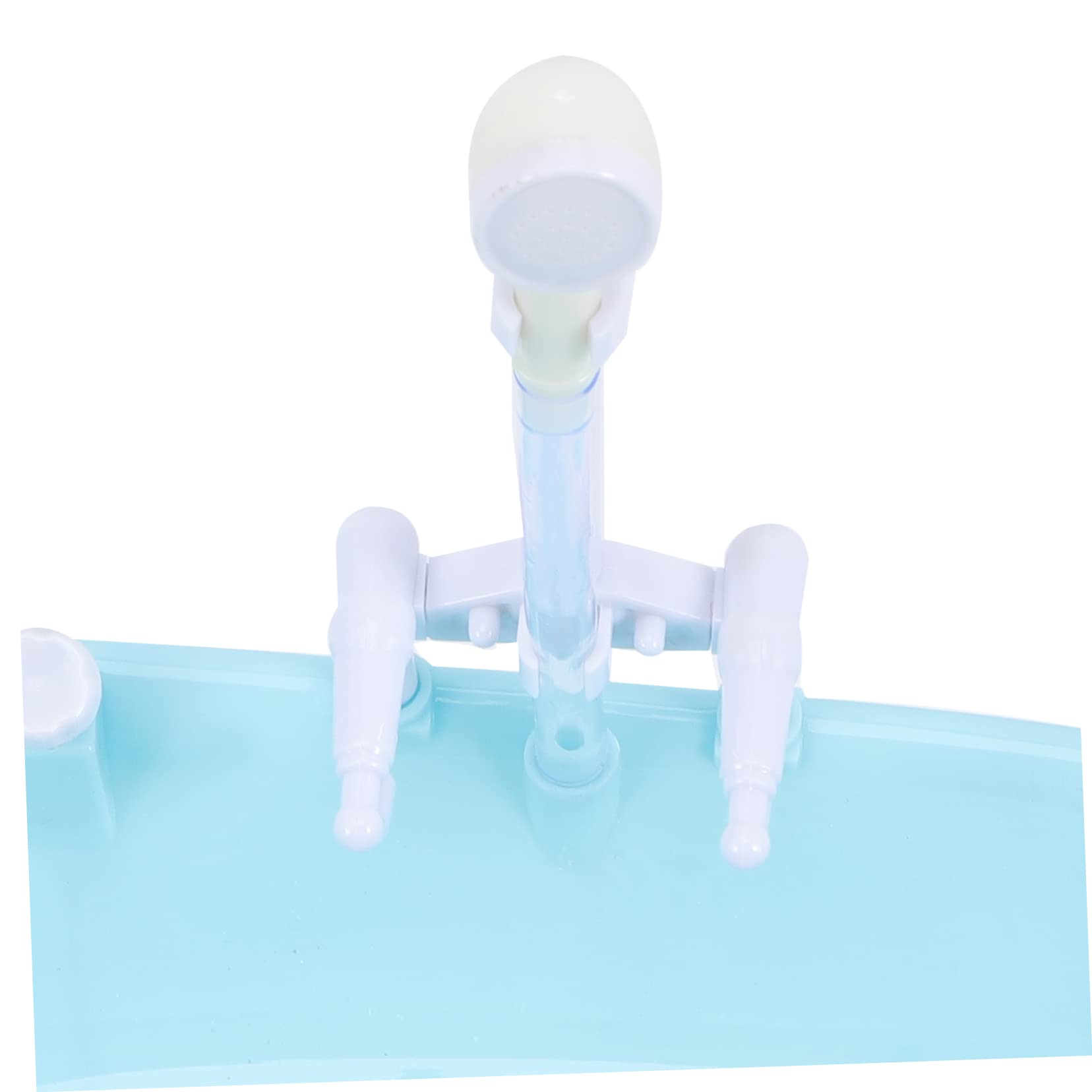 HEMOTON 4pcs Mini Bathtub Toy Set - Sky Blue Plastic Bathroom Figurines, Cute Bathtub Baby Dolls for Kids Bath Time Fun | Perfect for Toddler Bath Play, Sensory Toys & Nursery Decor