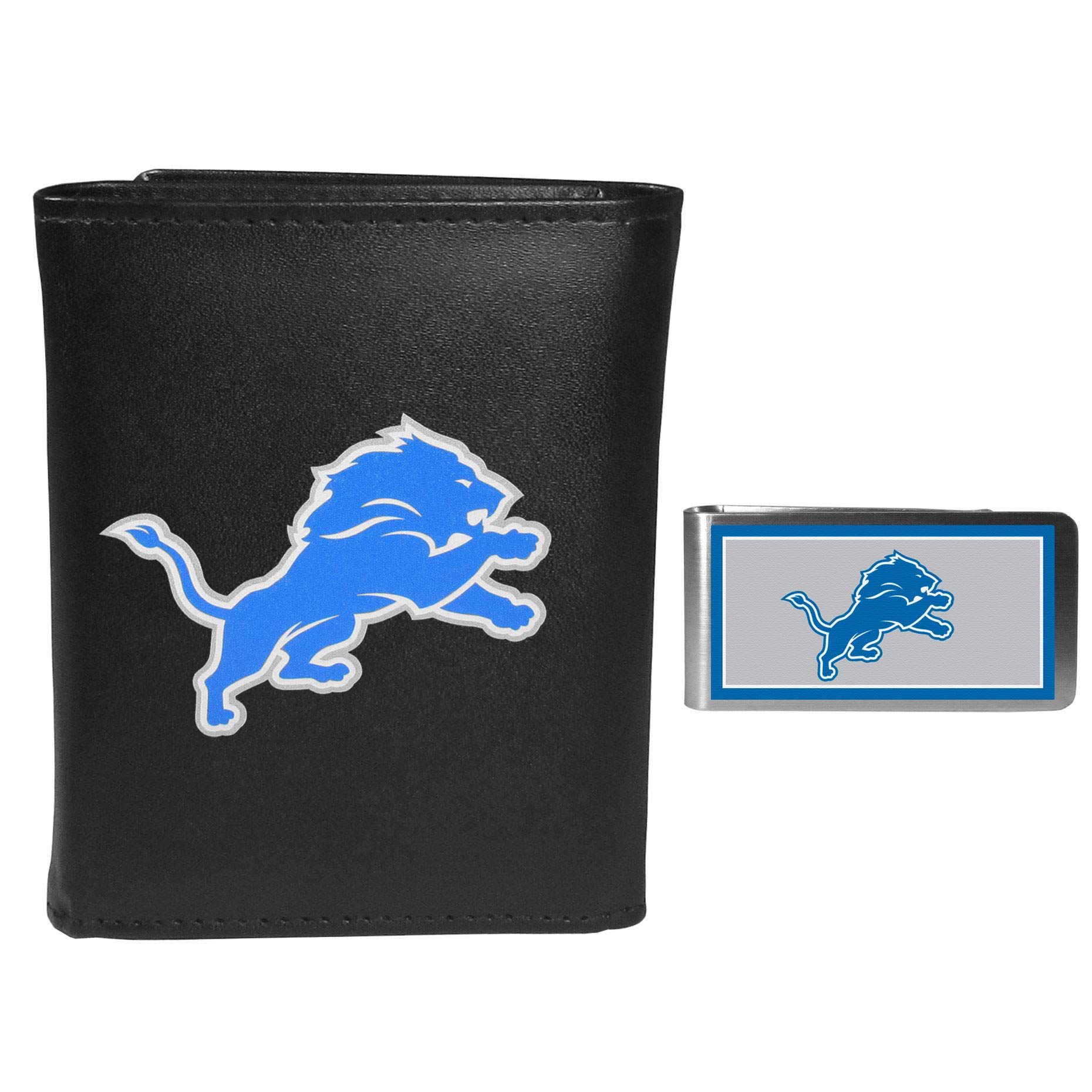 Siskiyou Genuine Leather Tri-Fold Wallet with Money Clip - Slim RFID Blocking Bifold Wallet for Men - Perfect for Travel, Business, and Everyday Use