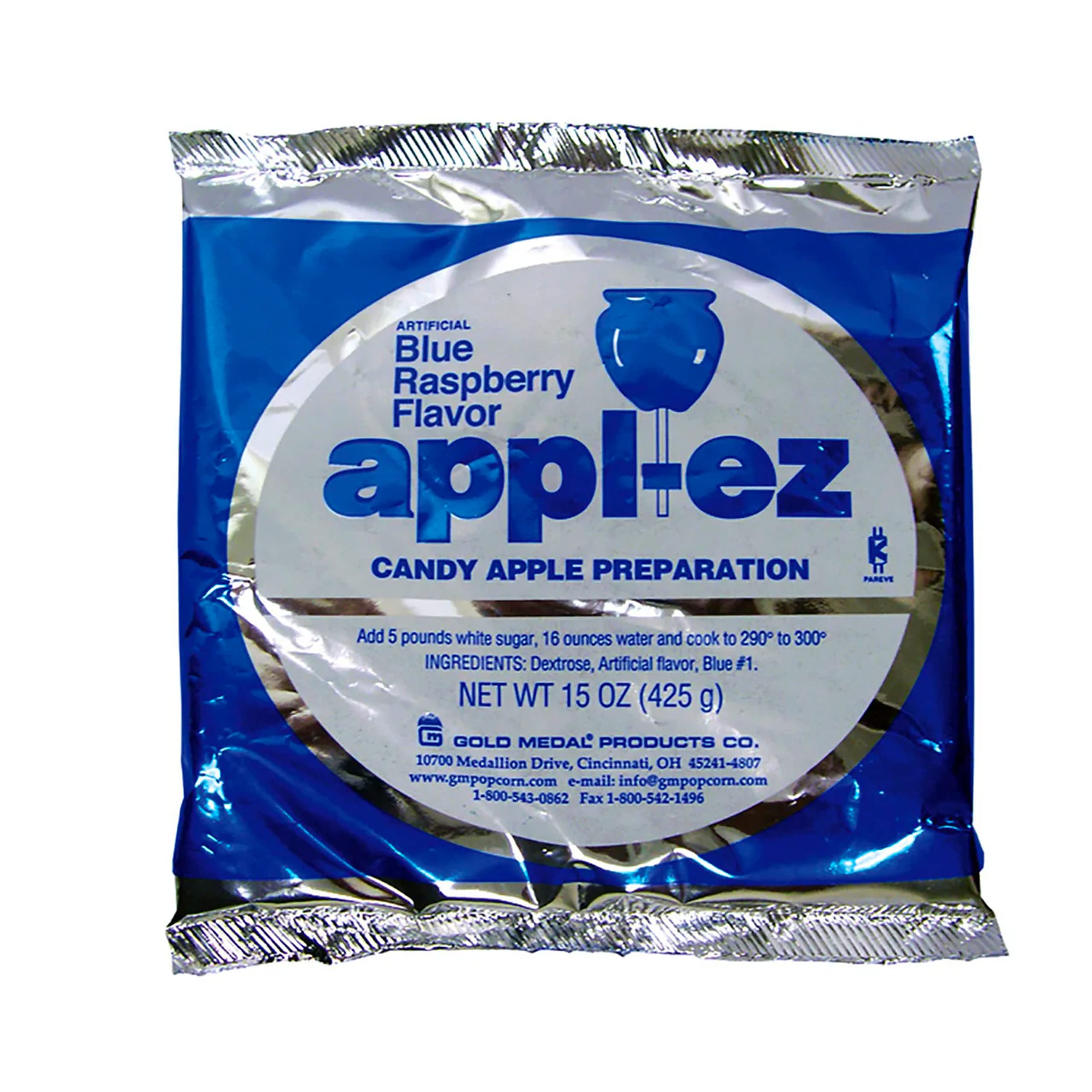 Blue Raspberry Candy Apple Mix by Appl-EZ - Case of 15 Packs | DIY Candy Apples Kit for Parties, Halloween Treats & Holiday Gifting