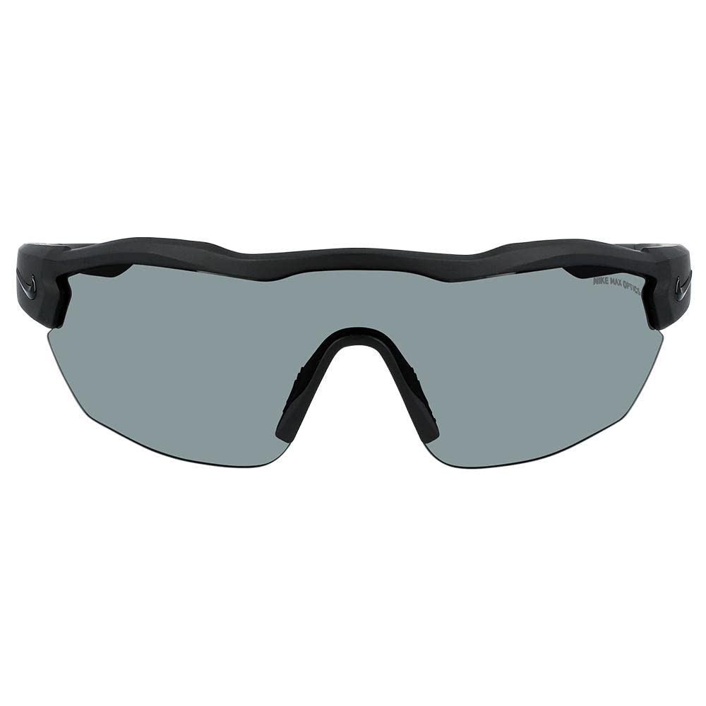 Nike Show X3 Elite L Rectangular Sunglasses for Men & Women - Matte Black Frame with UV Protection (61mm Lens, 15mm Bridge, 130mm Arm) - Perfect for Running, Driving & Outdoor Sports
