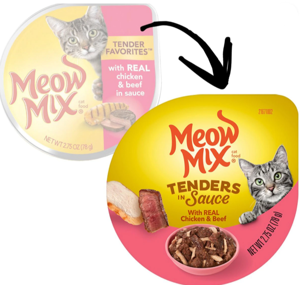 Meow Mix Tender Favorites Wet Cat Food with Real Chicken and Beef in Gravy - 24 Pack, Grain Free Protein Rich Meal for Adult Cats - Perfect for Picky Eaters & Mealtime Enhancement