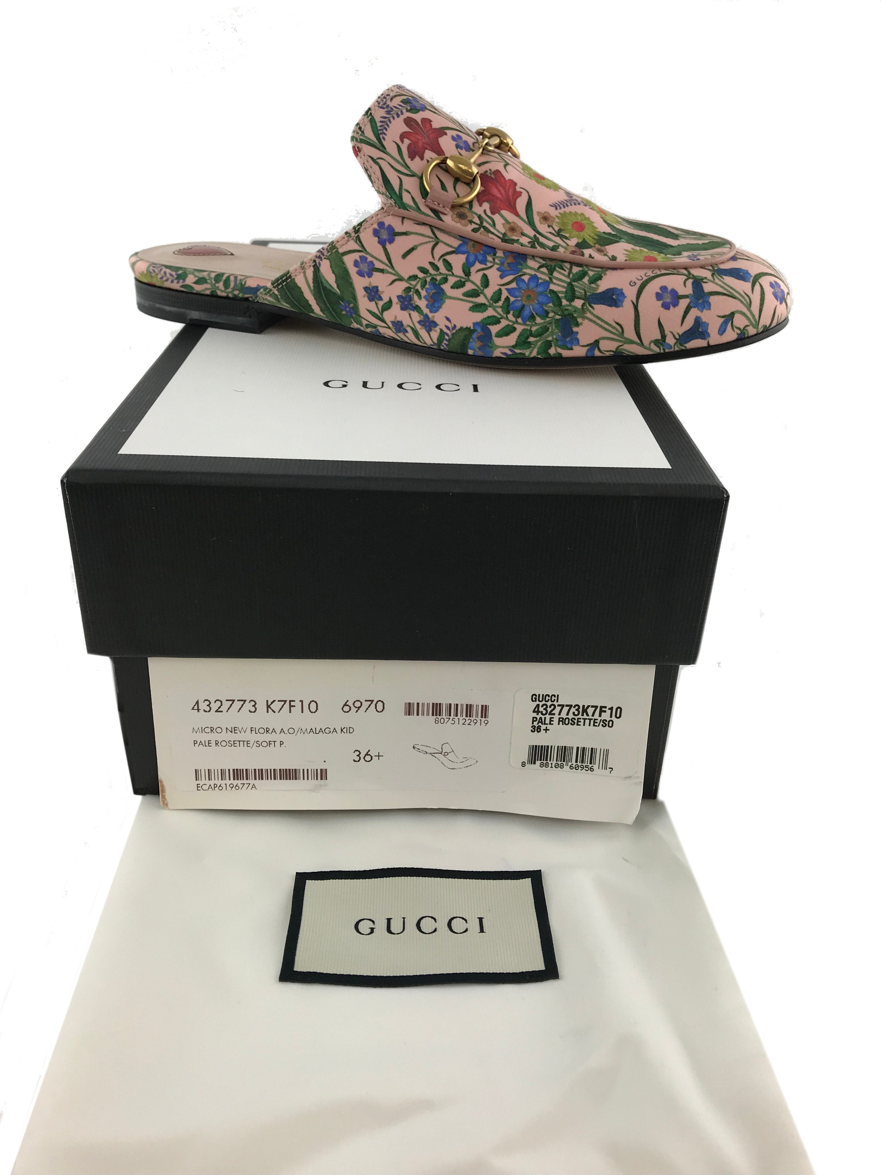 Gucci Princetown New Flora Horsebit Mule Women's Size 6.5 - Luxury Slip-On Loafers for Casual Outings & Office Wear