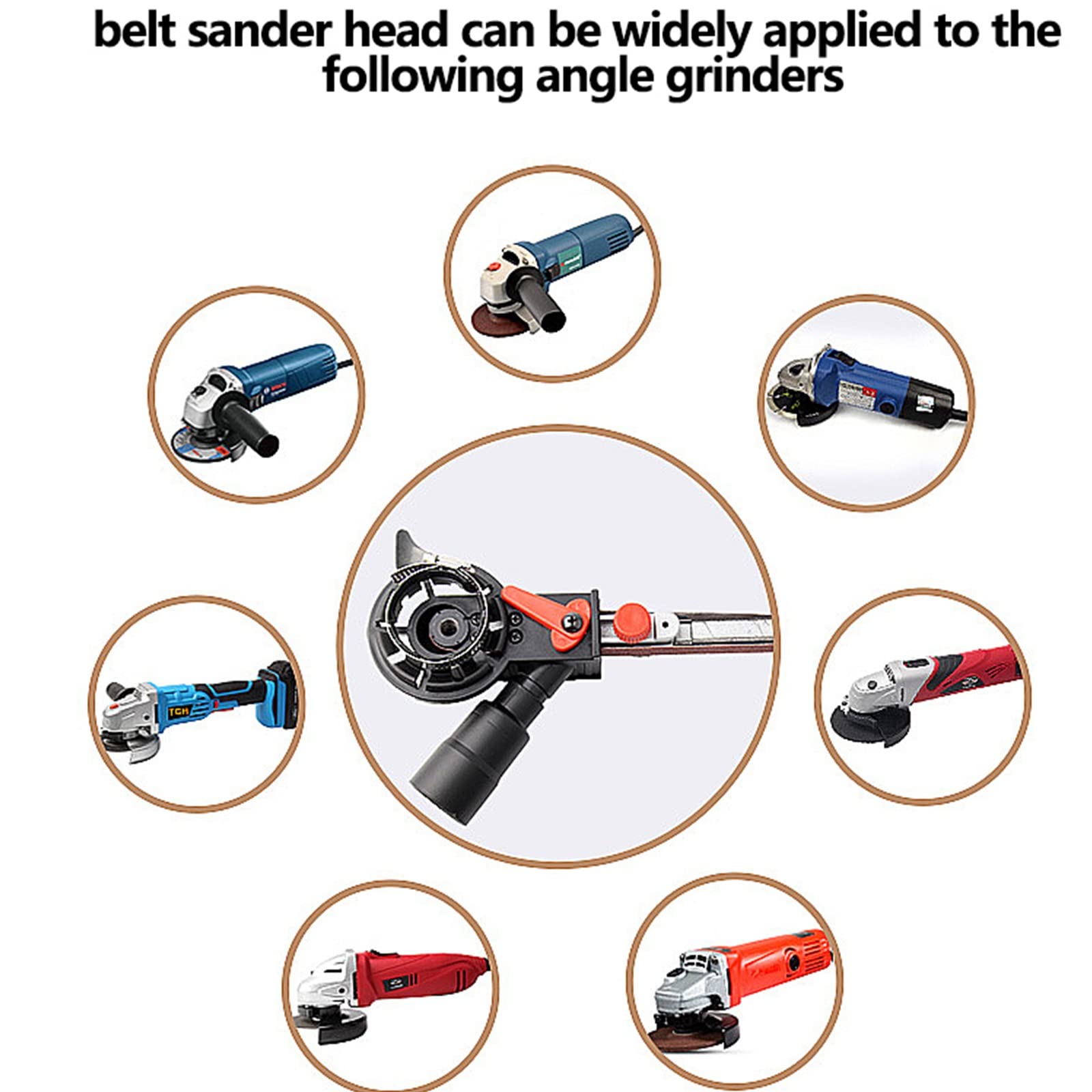 Electric Angle Grinder & Belt Sander Converter - Powerful Grinding Tool for Polishing Glass, Wood, Metal & Plastic - Perfect for DIY Projects, Woodworking & Metal Fabrication