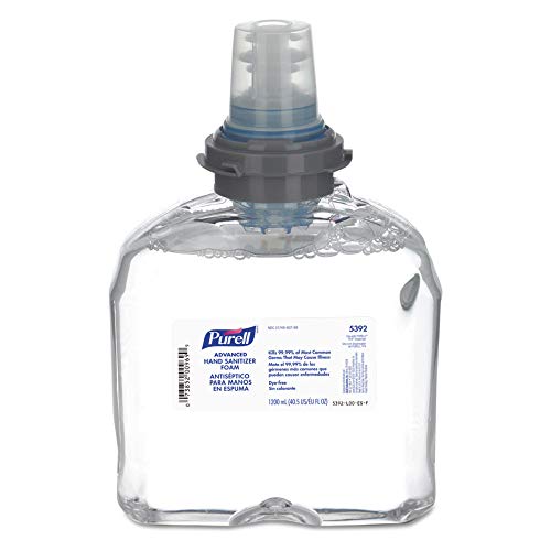 Purell 5392-02 Instant Hand Sanitizer Foam Refill, 2-Pack Bulk Case - Alcohol-Based Hand Cleaner for Office, School & Public Spaces