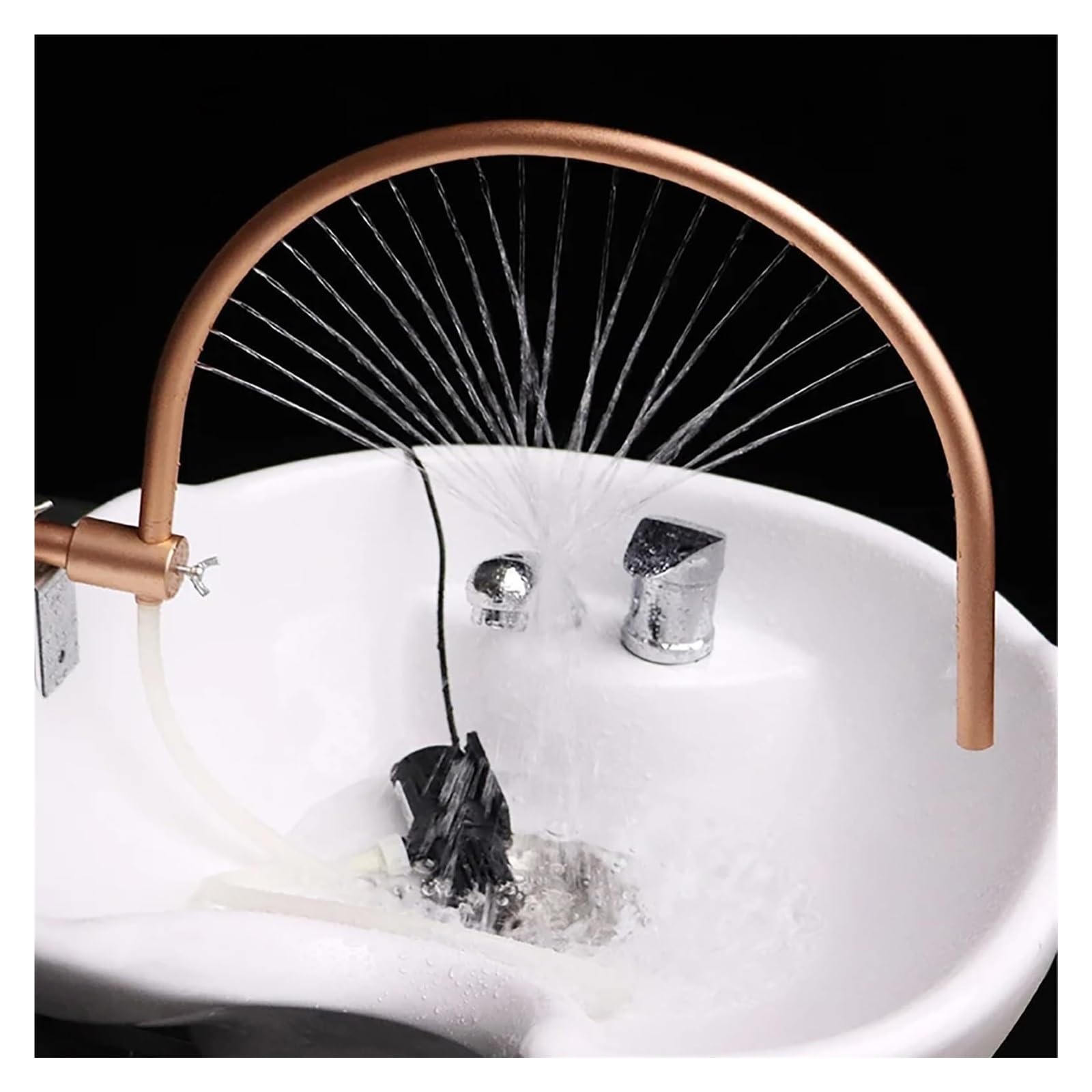 SOYON 180° Arc Water Circulation Rack with Pump - 21 Water Outlet Holes for Hair Salon, Massage & Spa Equipment - Perfect for Shampoo Stations, Scalp Treatments & Relaxing Spa Services