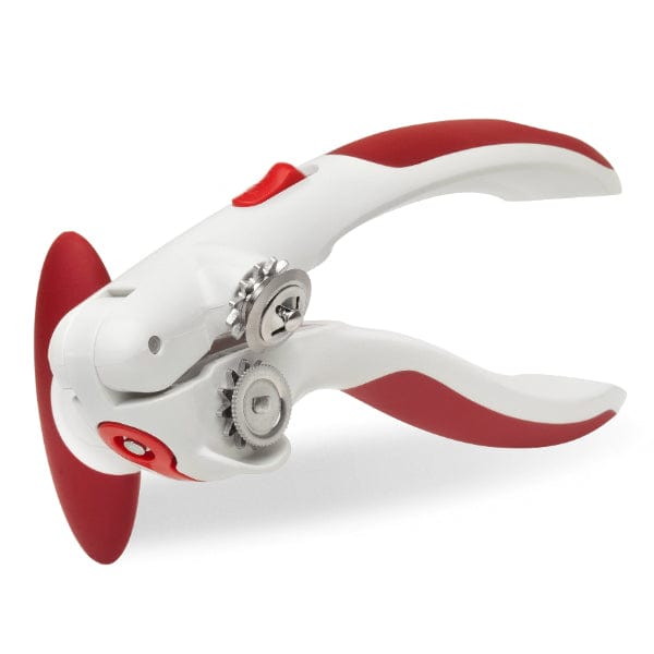 Zyliss Lock N' Lift Manual Can Opener with Lid Lifter Magnet - Red | Easy-Open Kitchen Tool for Cans, Jars & Bottles | Perfect for Camping, Picnics & Emergency Prep