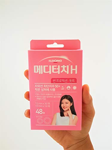 MediTouch H SPF 50+ Hydrocolloid Acne Patches - Extra Thin, Waterproof Sun Protection Pimple Patches with Beveled Edge (48 Count) for Face & Body - Perfect for Outdoor Activities & Daily Sun Exposure
