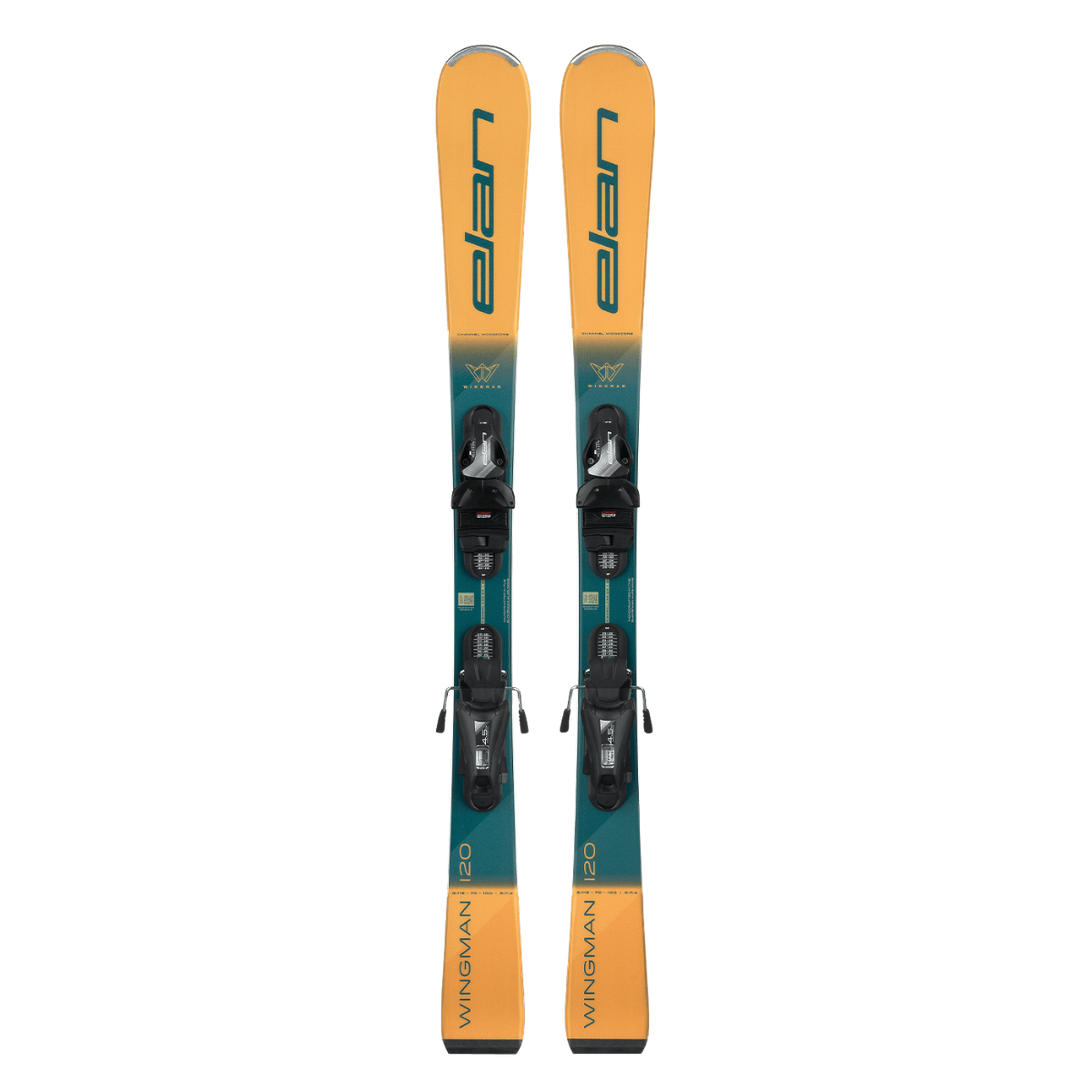 Elan 2024 RC Wingman Junior Skis with EL 4.5 DB929222 Bindings - Perfect for Young Skiers Learning & Improving on Slopes