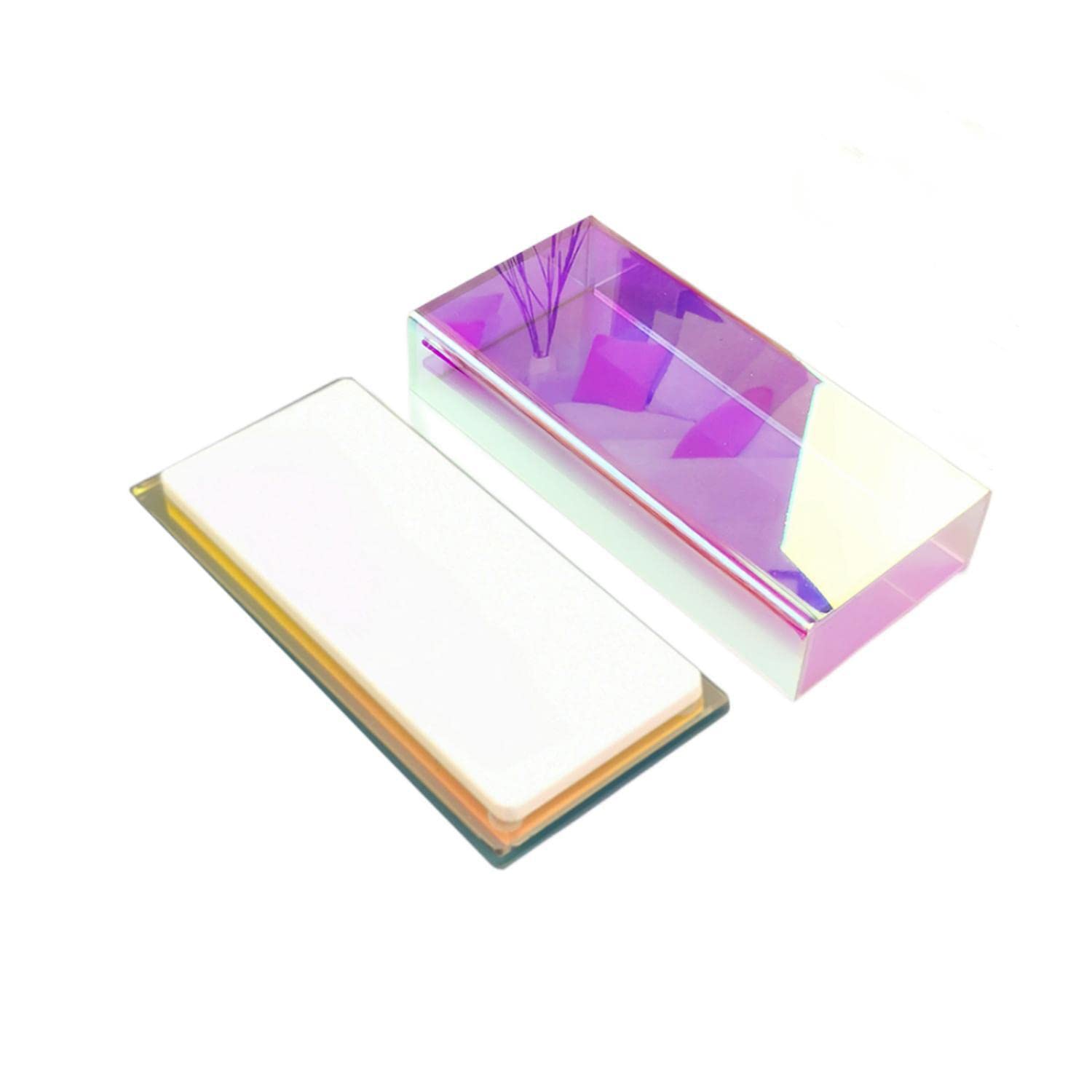 Acrylic Lash Palette with Cover - Dustproof Eyelash Extension Storage Tray, Lash Tile Holder for Professional Artists (Dazzling S) | Perfect for Salon, Home Use & Travel
