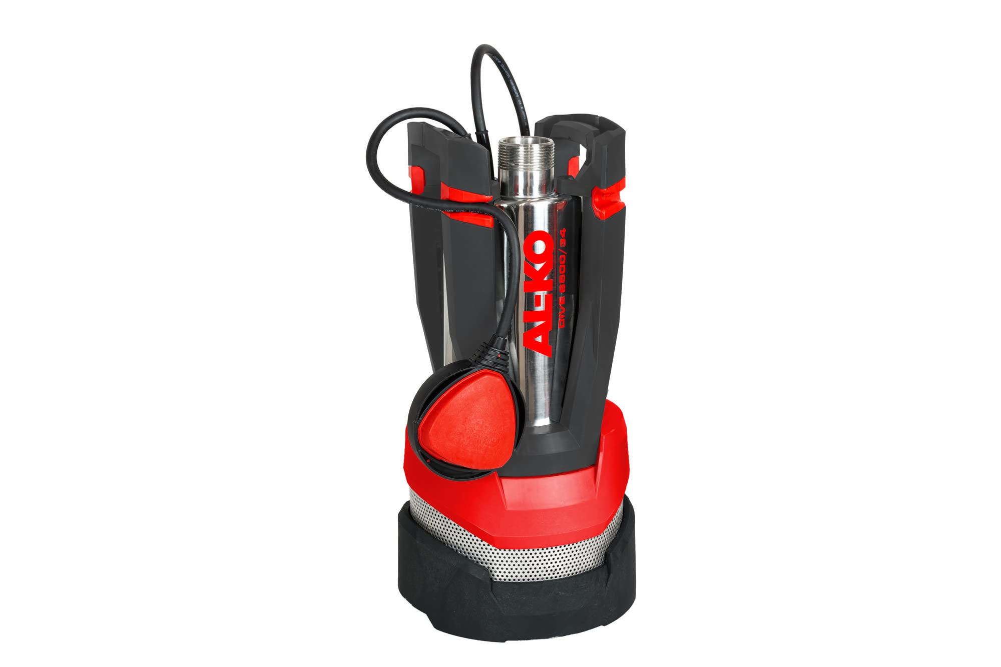 AL-KO DIVE 6500/34 Submersible Water Pump - 1000W Motor, 6500 l/h Max Flow, 34m Max Head, 7m Immersion Depth - 3-Stage Pump System (Red/Black) - Ideal for Drainage, Flood Control, Pool Maintenance & Garden Irrigation