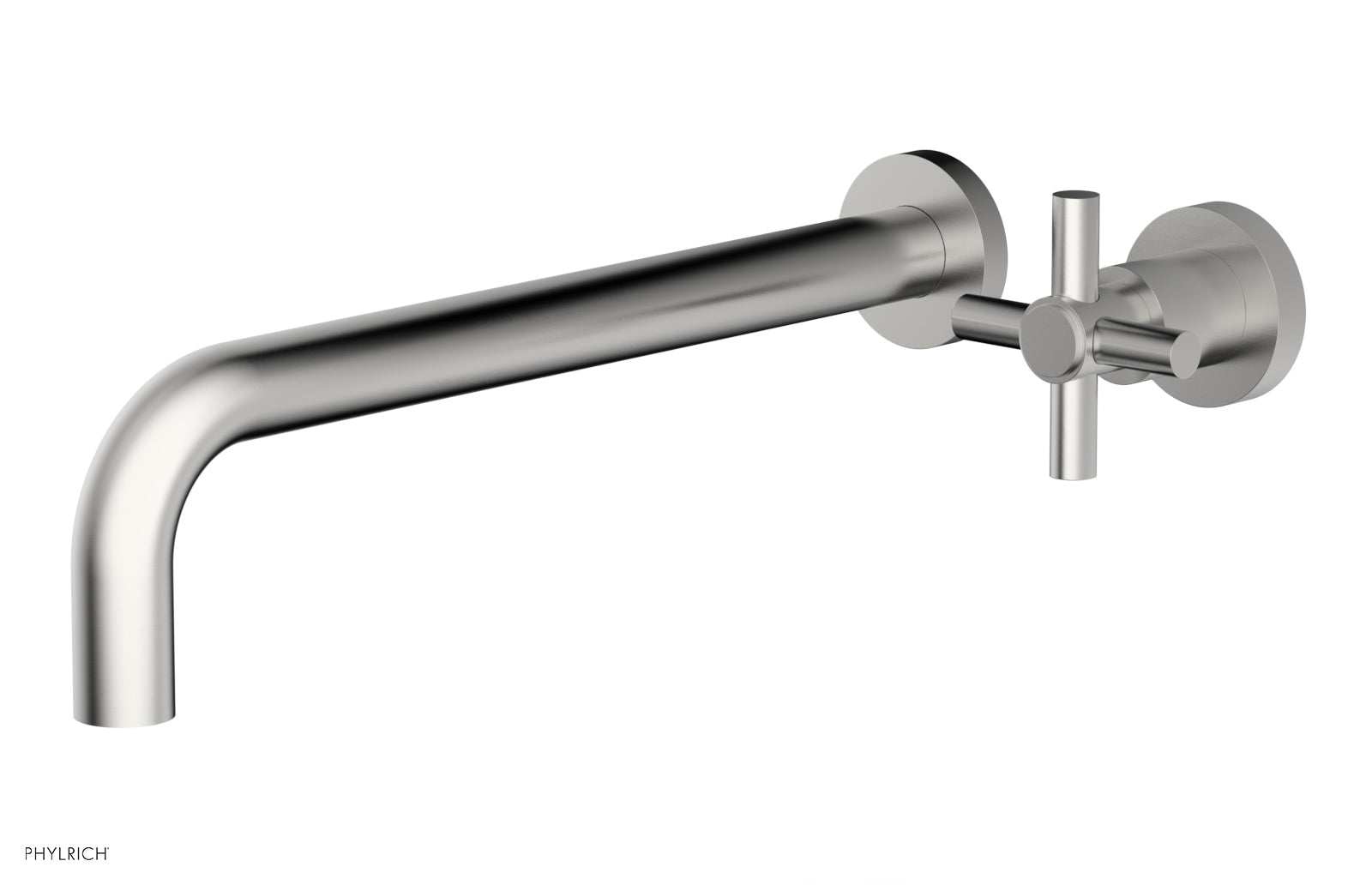 D131-17 Single Handle Wall Mounted Lavatory Faucet Set - Classic Cross Handle Design for Bathroom Sink - Perfect for Modern Homes, Hotels & Restrooms