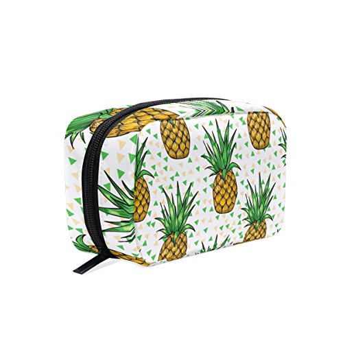 YZGO Geometric Pineapple Cosmetic Bag - Waterproof Makeup Pouch Organizer for Travel, Gym & Daily Use | Cute Bright Design Makeup Case for Women