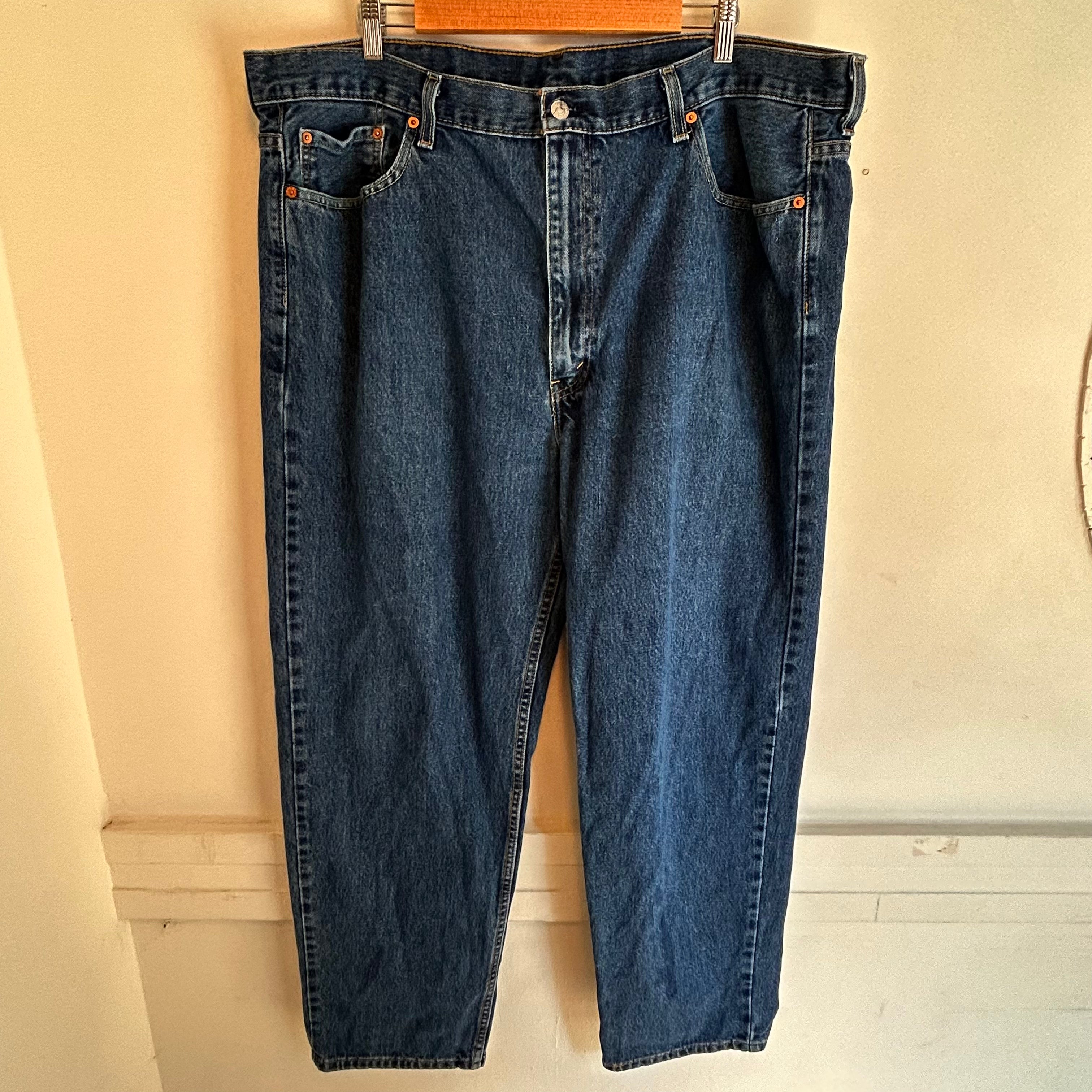 Levi's 550 Relaxed Fit Jeans for Men - Dark Wash Denim (Size 42) | Comfortable Casual Wear for Everyday & Work