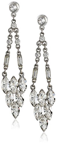 Clear-Crystal Drop Earrings