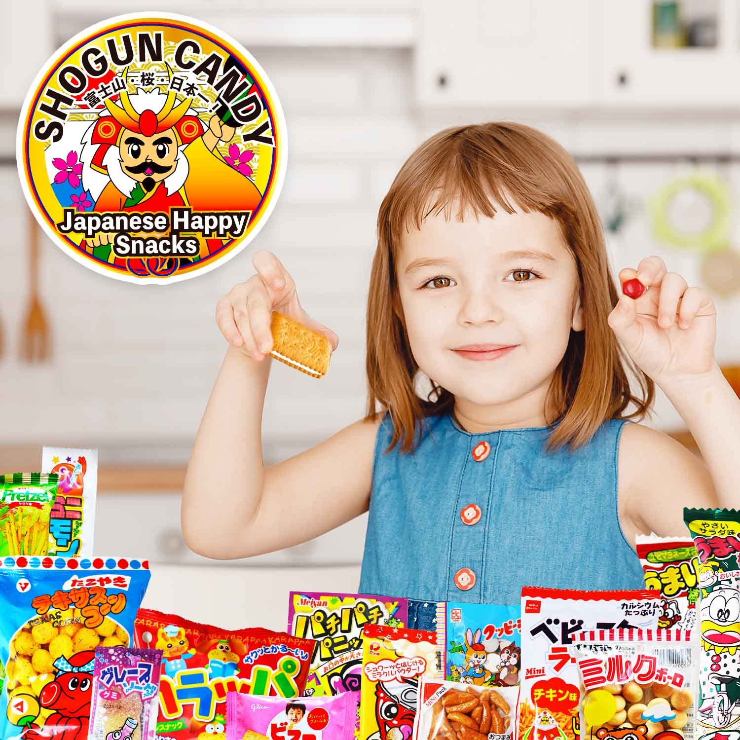 SHOGUN CANDY - 32-Piece Assorted Japanese Snacks & Candy Gift Box | Popular Asian Treats Collection for Travel, Parties & Cultural Exploration