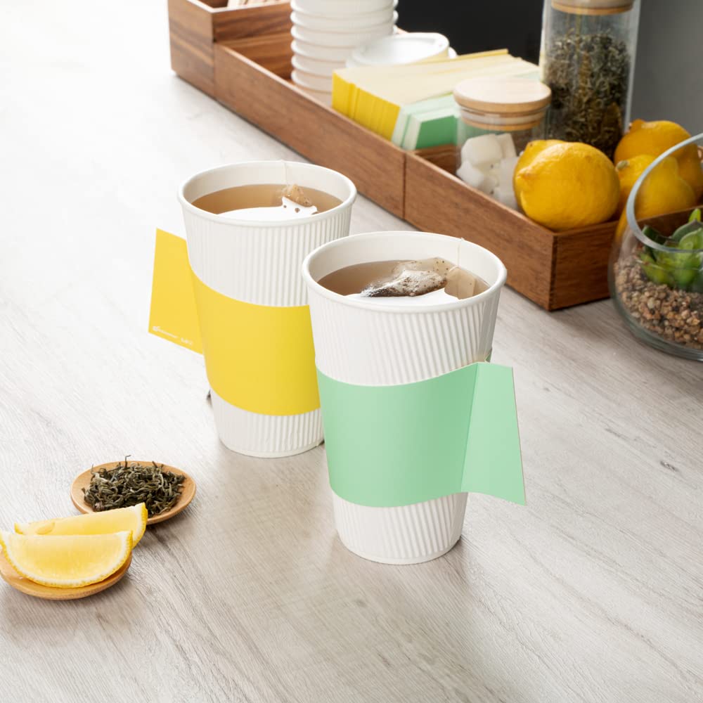 Disposable Hot Coffee Cup Sleeves with Handle - 1000 Pack Mint Green Paper Cup Jackets for 12oz, 16oz, 20oz Cups | Restaurantware for Coffee Shops, Cafes & Takeout Services (Cups Sold Separately)