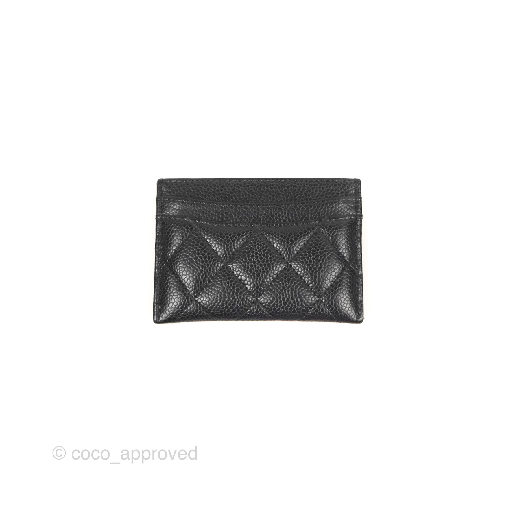 Chanel Classic Flat Card Holder in Black Caviar Leather with Gold Hardware - Luxury Wallet for Women, Perfect for Everyday Use & Gift Giving