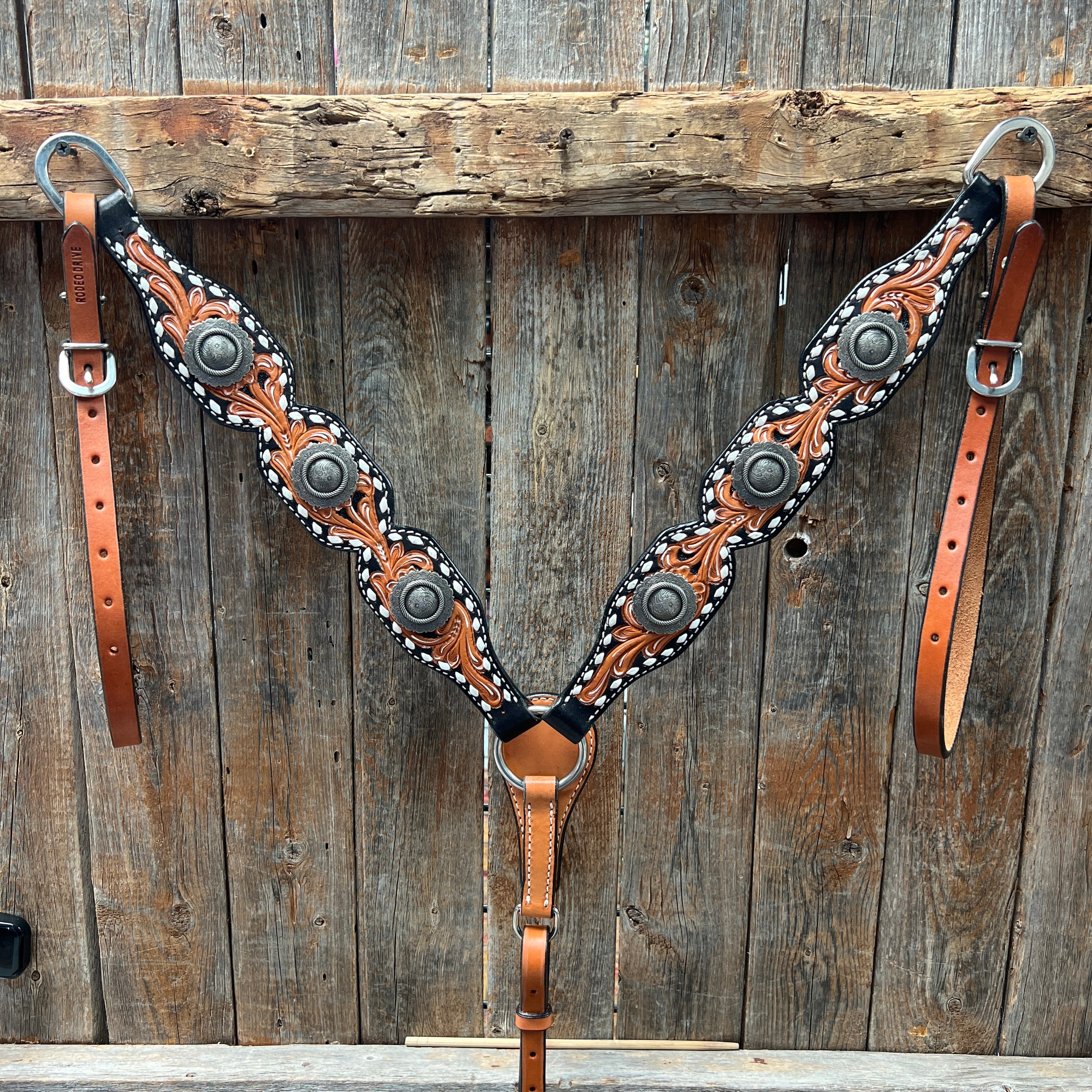 Vintage Silver Horse Browband and One Ear Tack Set #BBBC636 - Perfect for Equestrian Shows, Dressage, and Western Riding