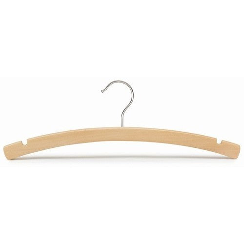 Juniors Arched Wooden Hangers for Dresses and Shirts - Set of 14 - Space Saving Closet Organizer for Teens and Adults - Perfect for Wardrobe, Closet, and Travel Use