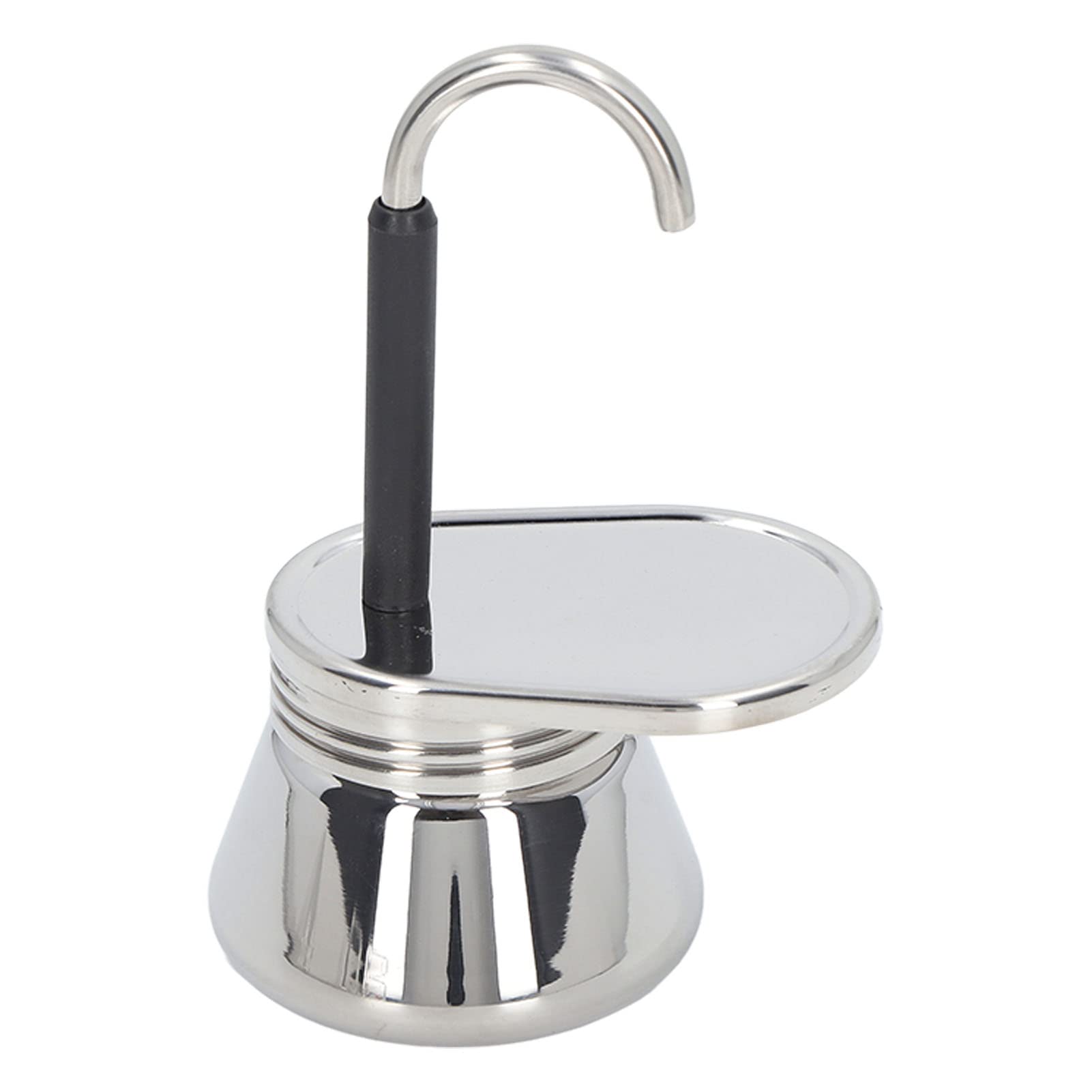 Stainless Steel Single Spout Moka Pot - 3-Cup Espresso Maker for Stovetop - Portable & Lightweight Coffee Maker for Home, Camping & Outdoor Use (15.5x9.5cm) - Perfect for Italian Coffee, Travel & Gifts