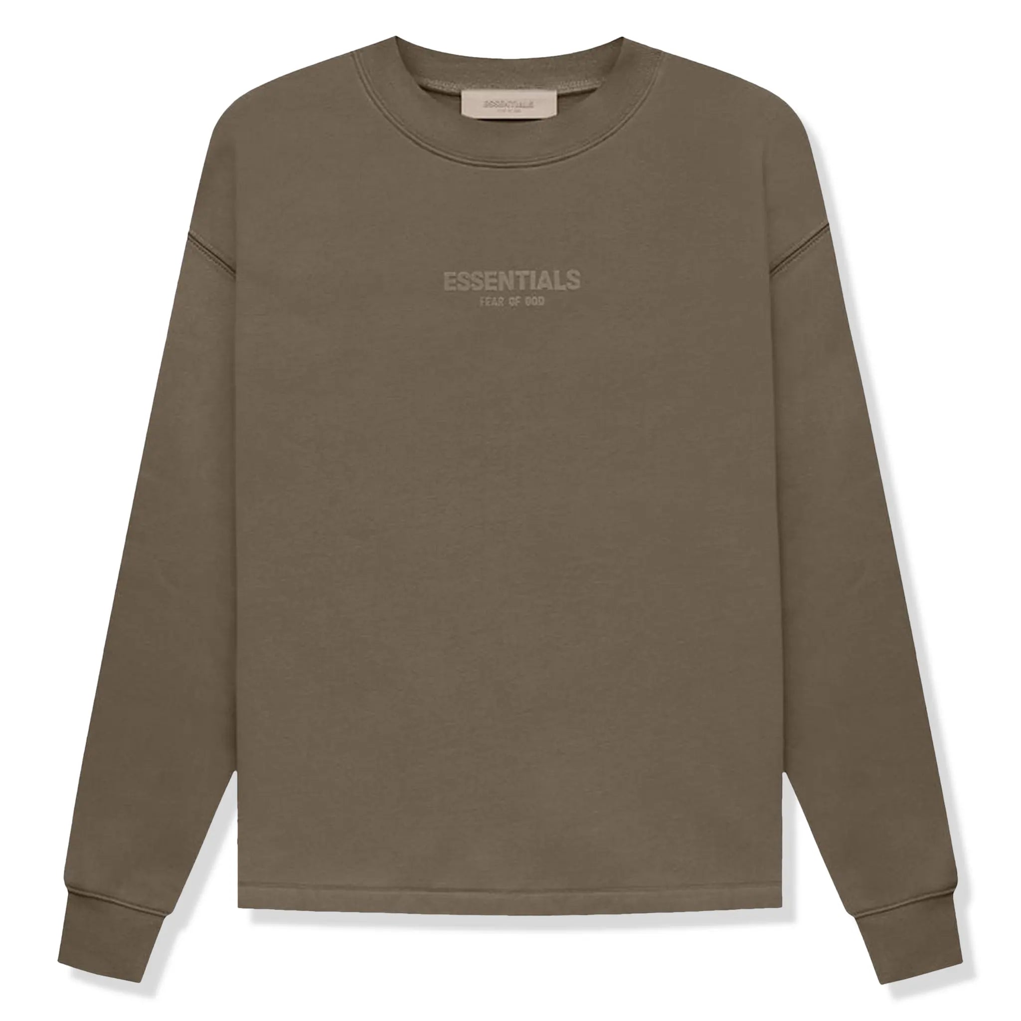 Fear Of God Essentials Relaxed Fit Wood Crewneck Sweatshirt (FW22) - Casual Streetwear for Men, Perfect for Everyday Wear & Layering