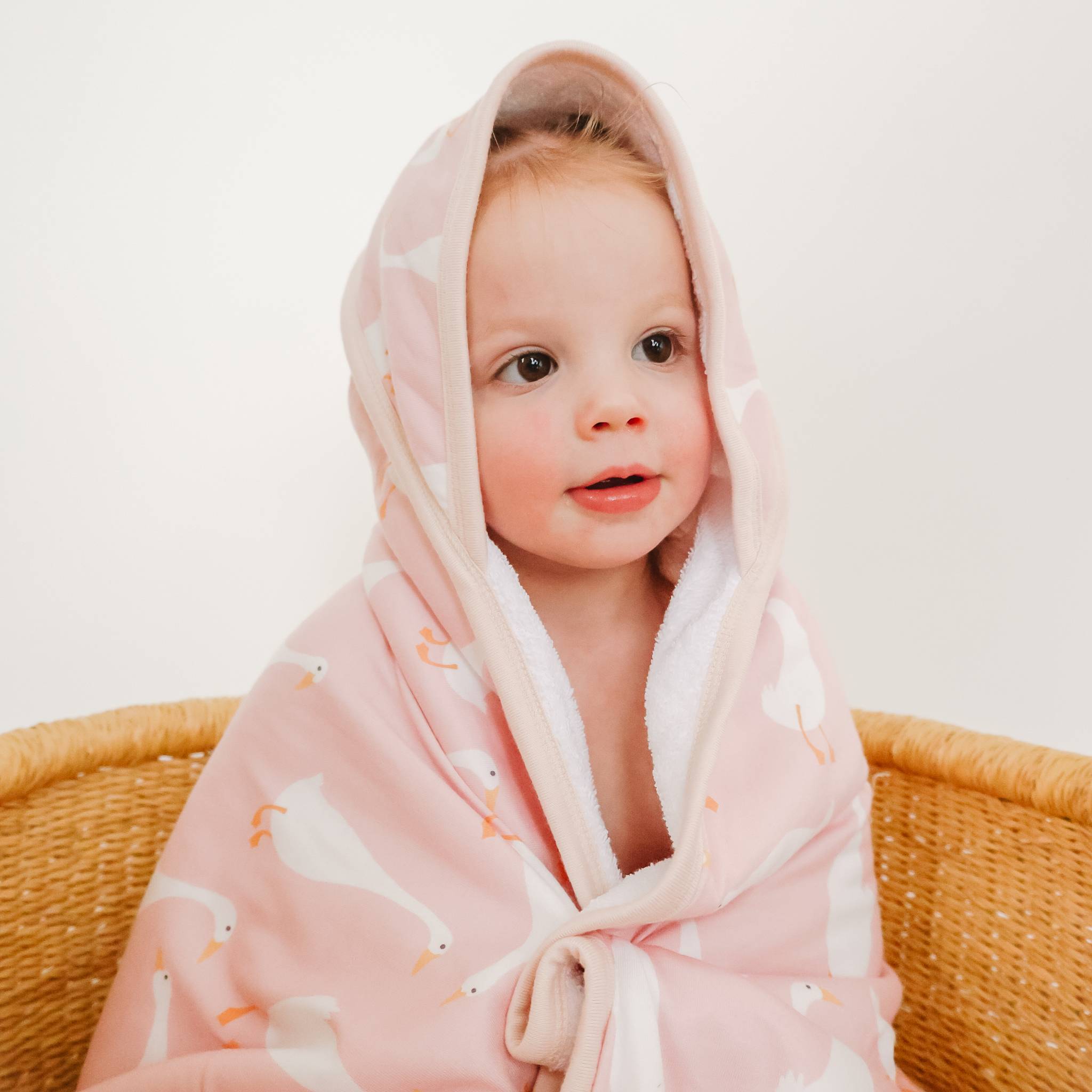 Goosie Premium Baby Knit Hooded Towel - Soft & Absorbent Newborn Bath Towel with Hood for Infants & Toddlers - Perfect for Bath Time, Swimming & Beach Outings