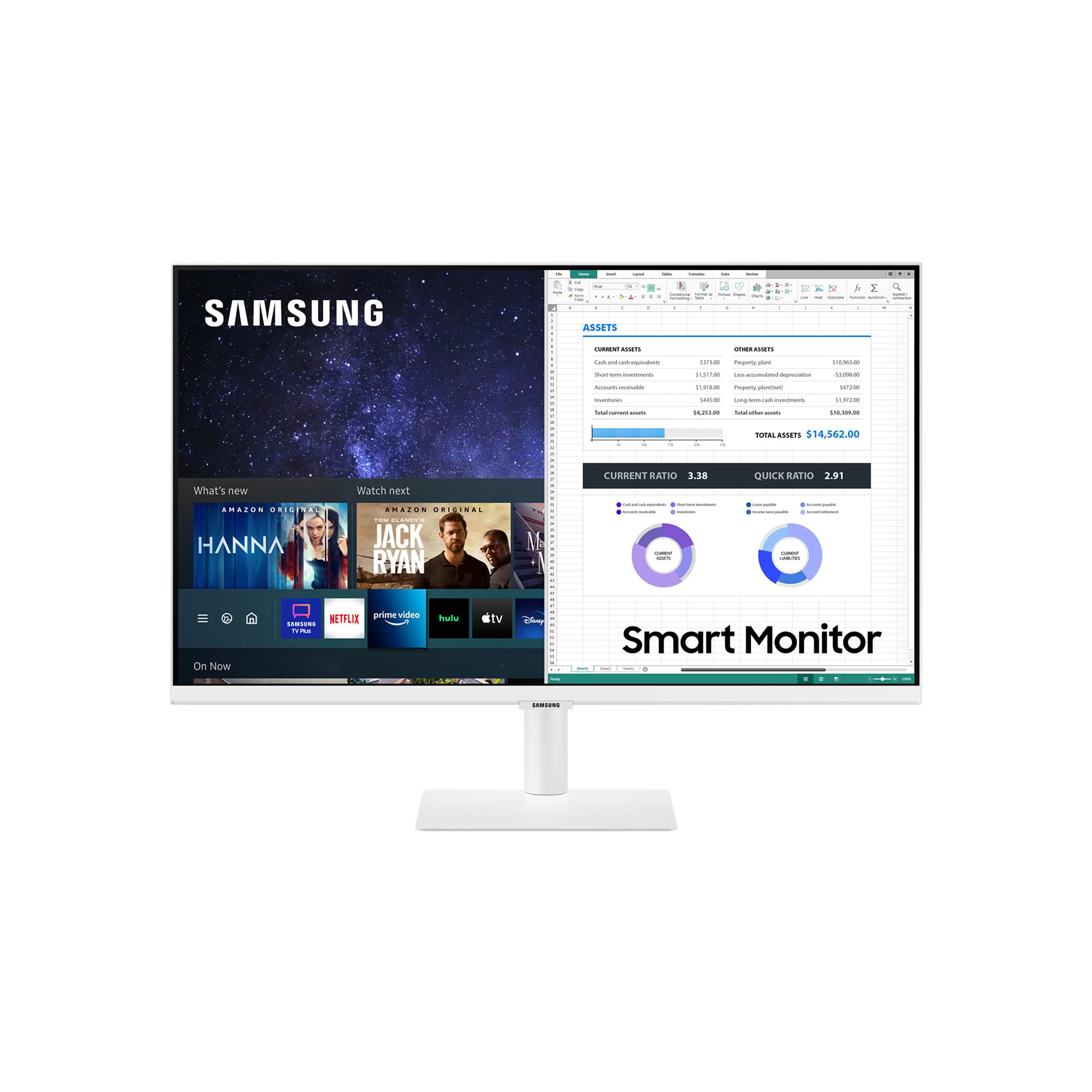 Samsung 27-inch Smart Monitor M5 VA Panel FHD 1920x1080 HDR10 Tizen OS with Smart Hub - Black - Perfect for Home Office, Gaming & Streaming