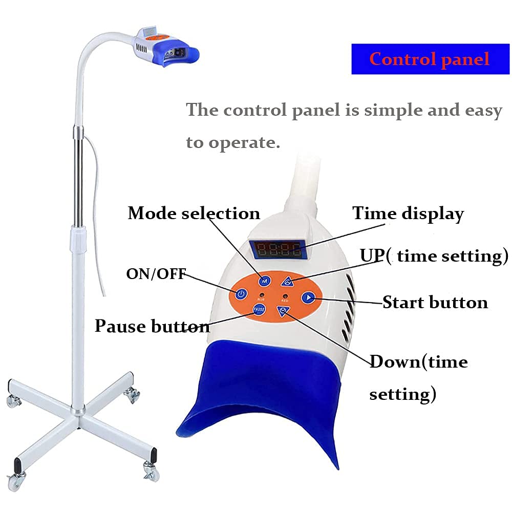 Professional 36W Teeth Whitening Lamp with LED Blue/Red Light - Dental Bleaching Machine for Clinics & Beauty Salons - Includes 10pcs LED & Floor Stand (Fast US Shipping) - Perfect for Professional Teeth Whitening Treatments & At-Home Dental Care