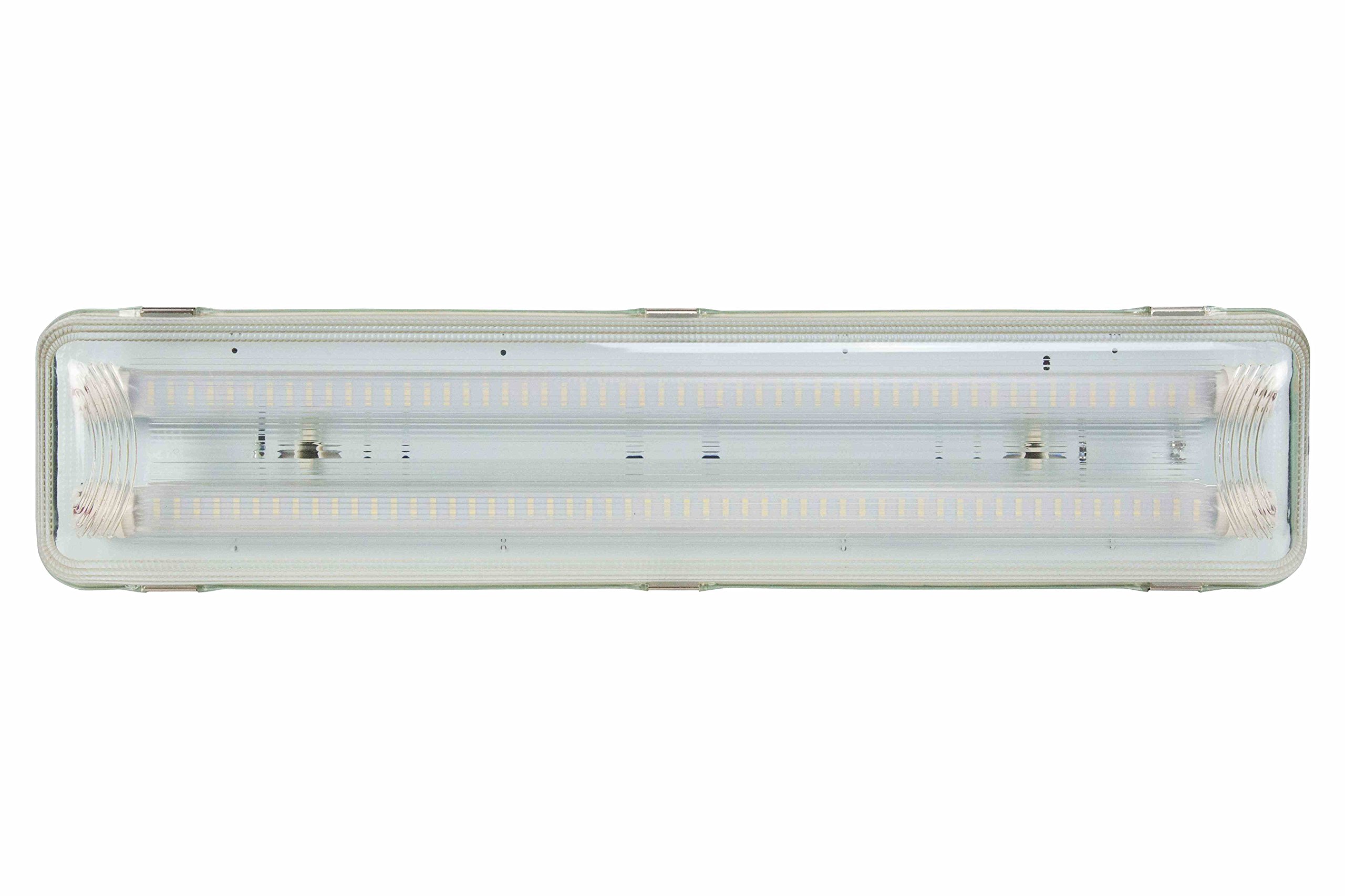 Larson Electronics GVP-24-2L-LED Vapor Proof 4500K LED 2 Foot Light Fixture - 120/277VAC Waterproof Lighting for Outdoor, Garage, Warehouse & Industrial Use