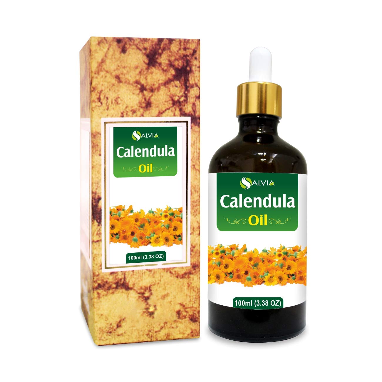 **100% Pure Calendula Essential Oil with Dropper – 100ml Undiluted & Natural for Skin Care, Aromatherapy & DIY Beauty Products**