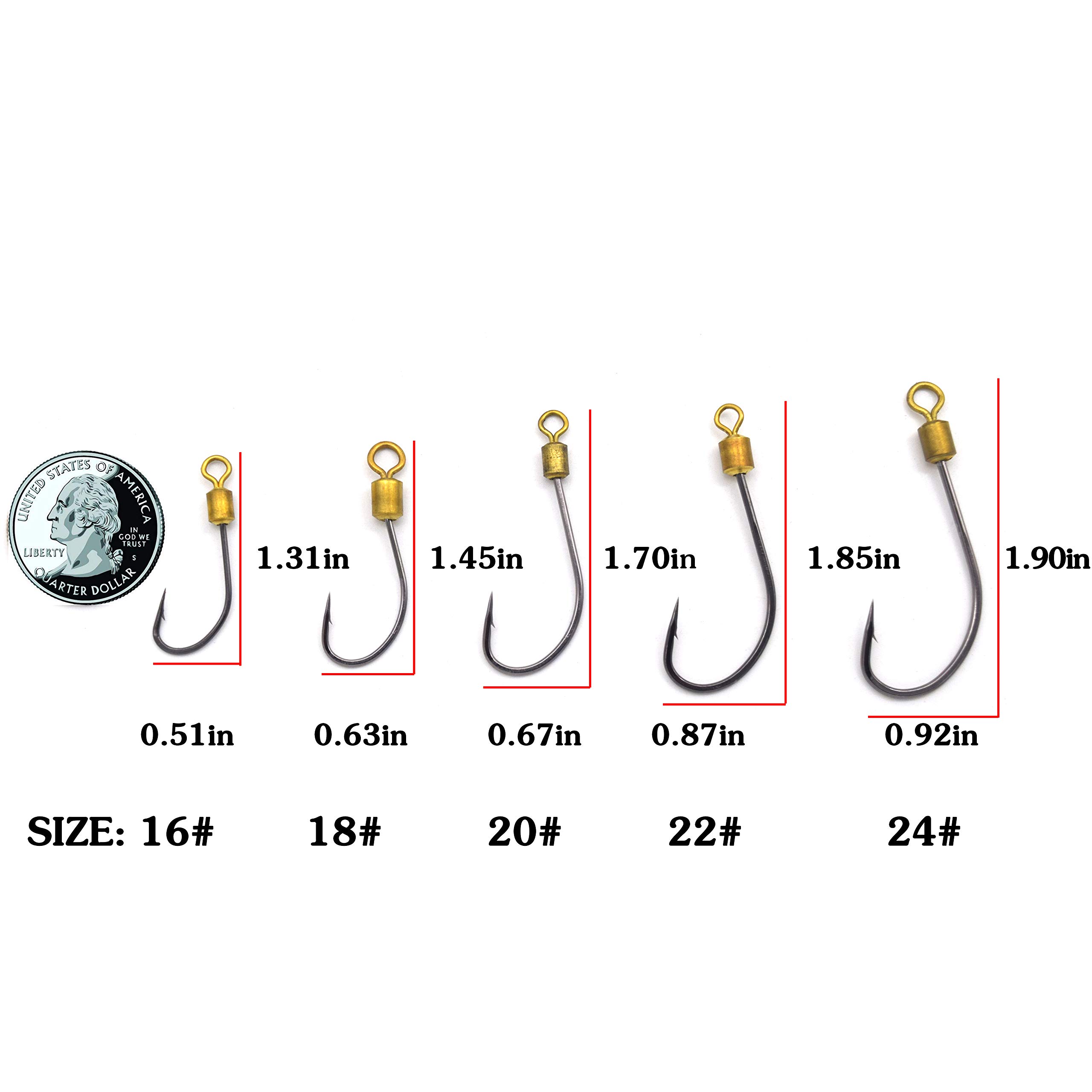 5-Piece Fishing Hook Rig with 7-Strand Nylon Coated Leader - Includes Swivel, Snap & Hooks for Saltwater & Freshwater Fishing - Perfect for Bass, Trout & Catfish Angling