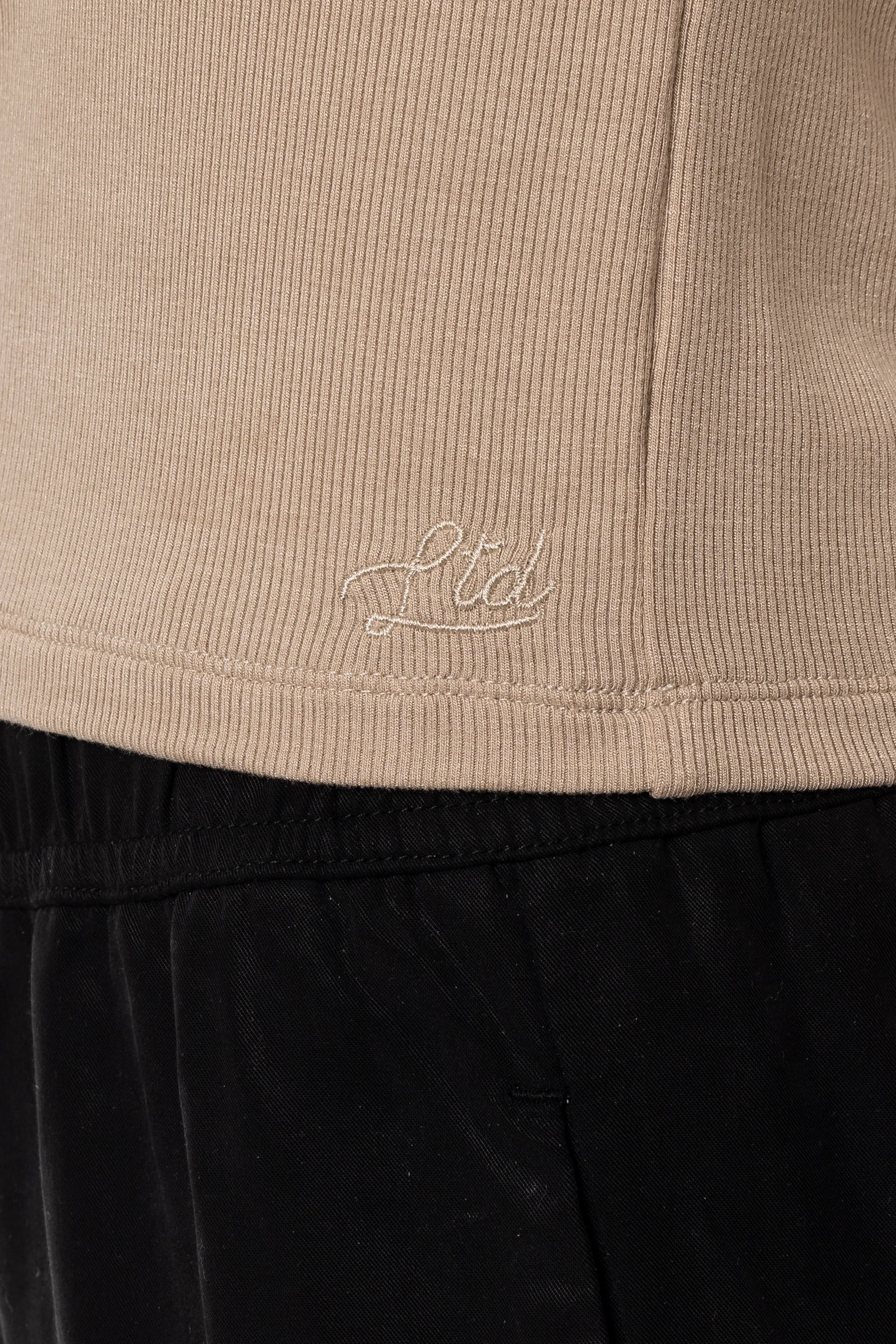 Stylish Ribbed Polo Shirt in Swiss Coffee - Perfect for Casual Outfits & Office Wear
