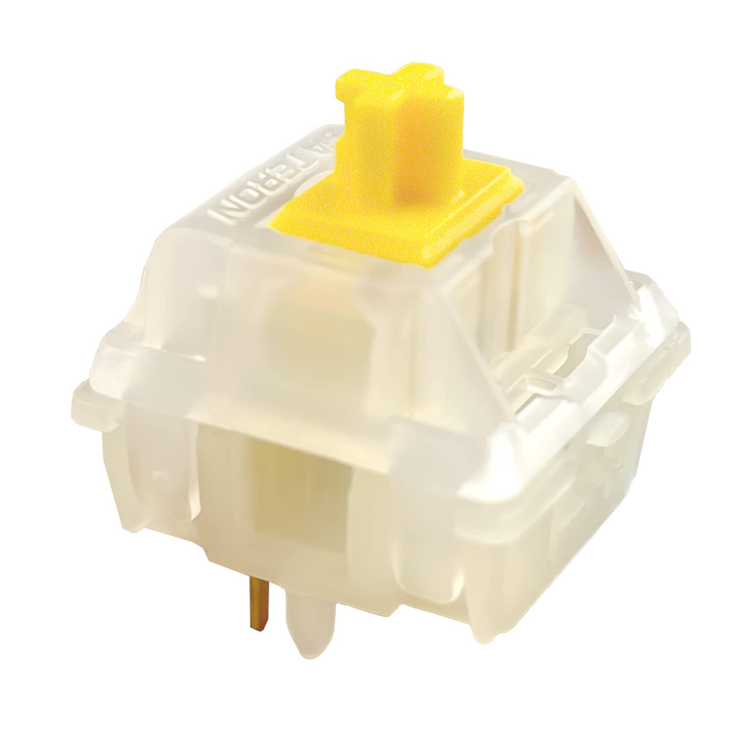 Gateron Milky Yellow V2 Linear Switches - Pre-Lubed 5pin (72pcs) for Mechanical Keyboards - Gaming & Typing