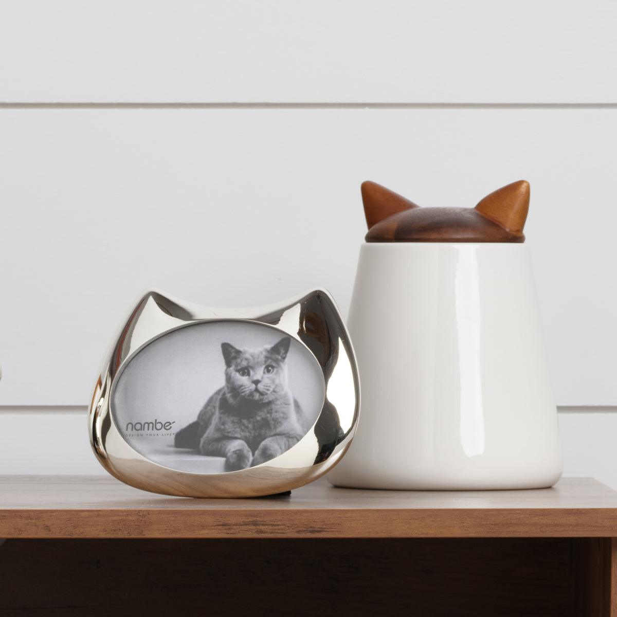 3X5 Cat Picture Frame - Elegant Wooden Photo Frame for Cat Lovers - Perfect for Displaying Pet Photos on Wall, Desk or Shelf