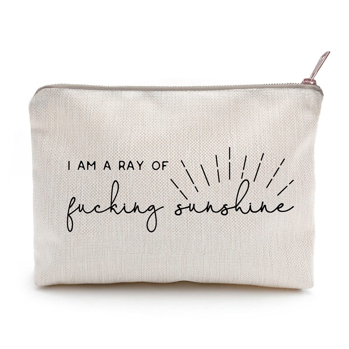 Funny Makeup Bag for Women - I Am A Ray of Sunshine Toiletry Bag, Perfect Birthday Gift for Best Friend, Sister or Wife - Travel & Daily Use Cosmetic Organizer