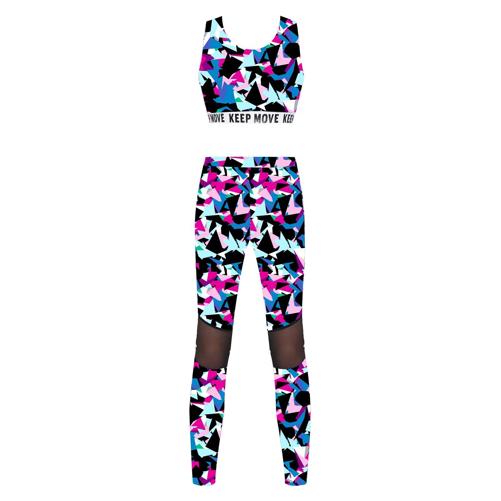 Girls' 2-Piece Workout Outfit - Racerback Tank Top & Leggings Set for Kids Sports, Gym & Dance | Comfortable Athletic Wear for Active Girls
