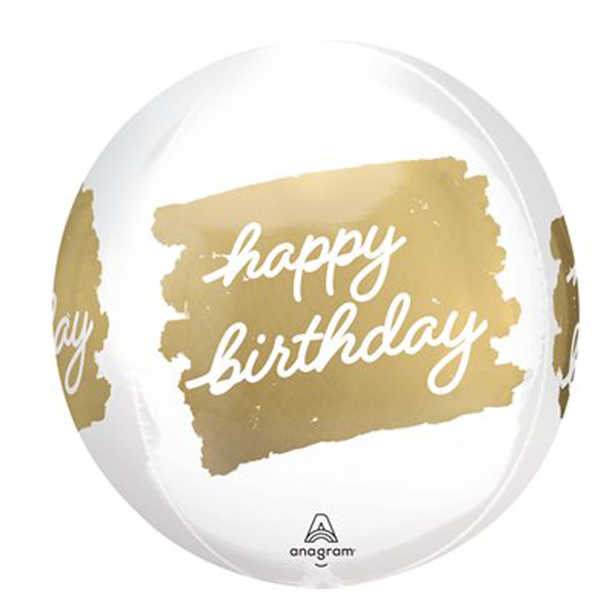 15 Inch Golden Birthday Orbz Balloon for Party Decorations - 1 Count | Perfect for Birthday Celebrations, Baby Showers & Special Events