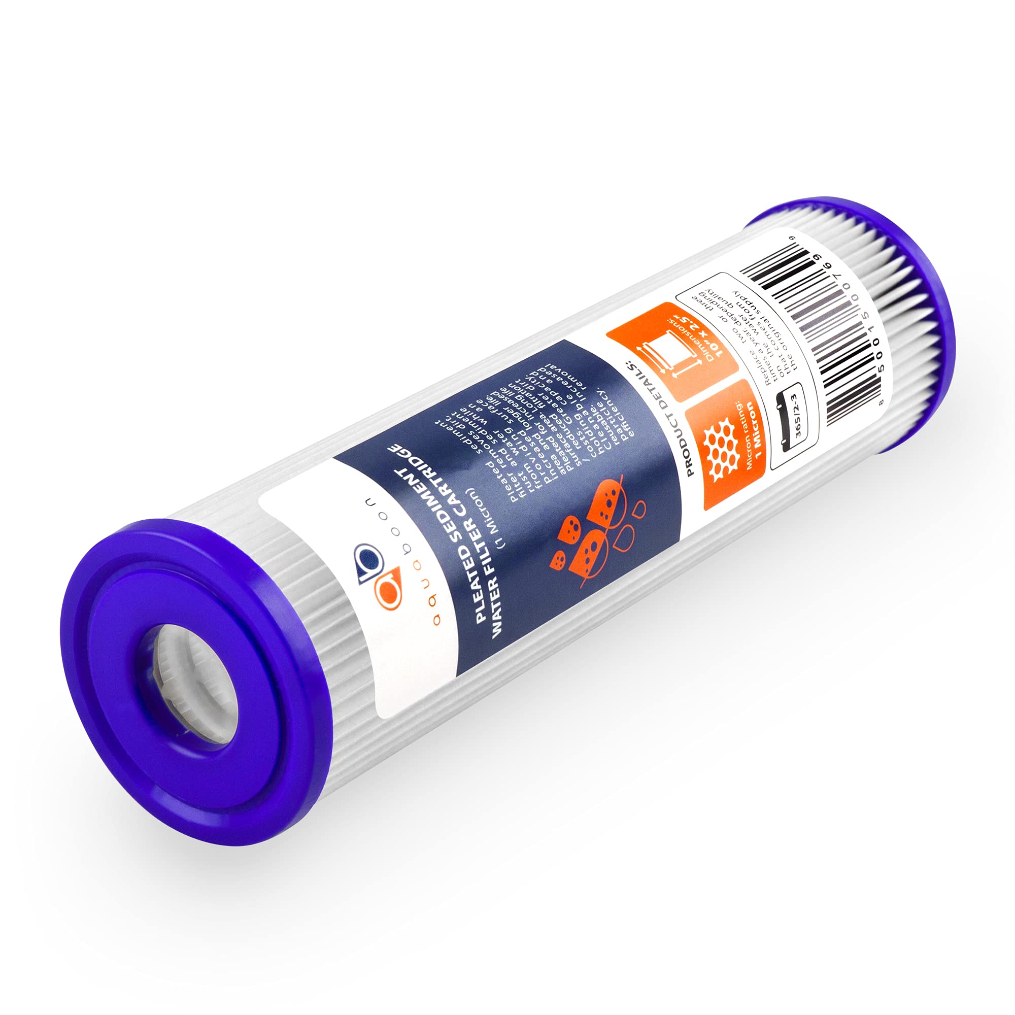 Aquaboon 1 Micron Pleated Sediment Water Filter Cartridge 10