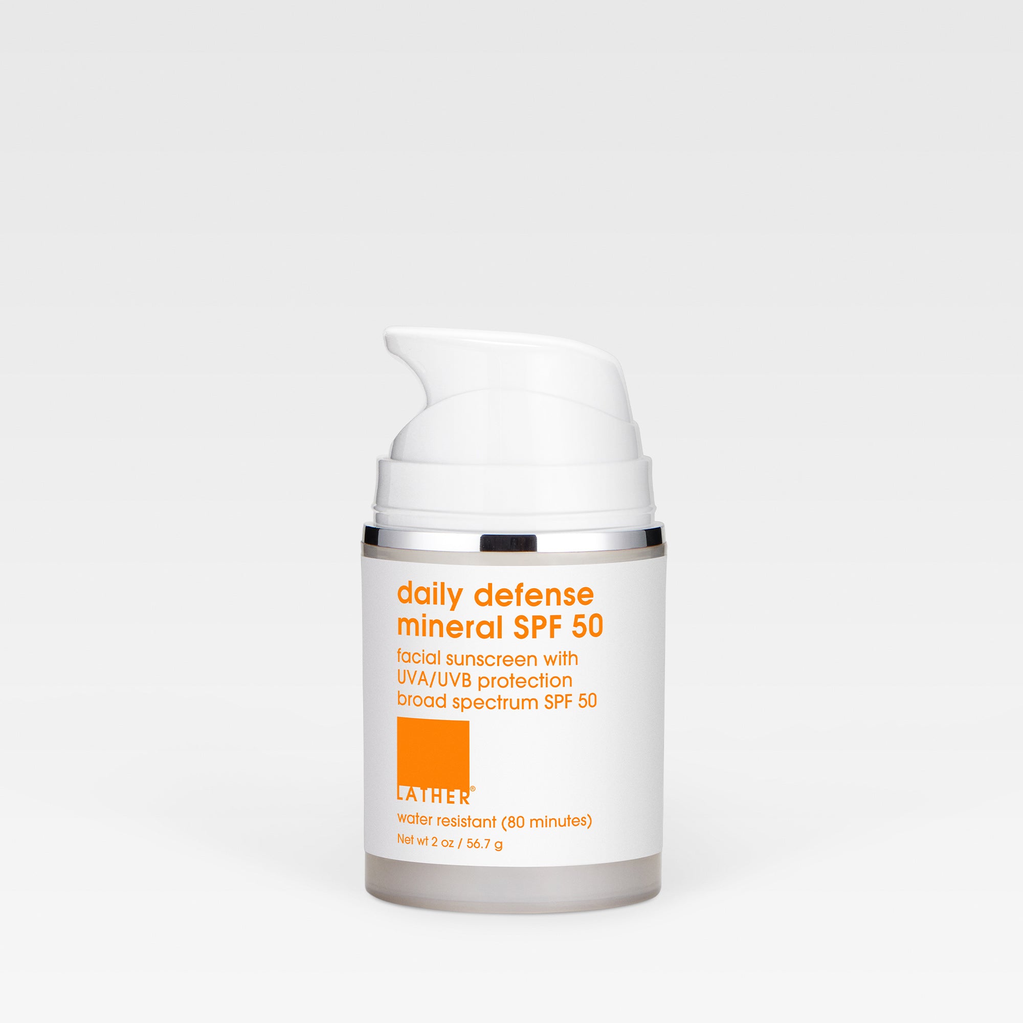 Daily Defense Mineral SPF 50 Facial Sunscreen - Oil-Free, Non-Greasy, Broad Spectrum Protection for Sensitive Skin | Perfect for Outdoor Activities, Beach Days & Daily Sun Protection