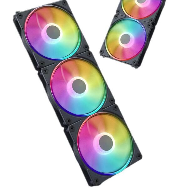 SAMA UF1203BK ARGB 3 in 1 120mm PC Cooling Fan Kit - Black | High Performance RGB Case Fans for Gaming PC, Workstation & Desktop Computer Cooling